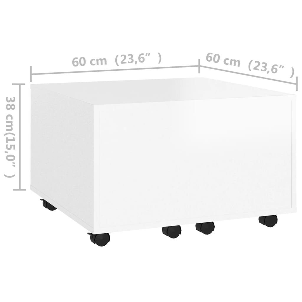 vidaXL Couchtisch Couchtisch Weiß cm 60x60x38 Weiß | Weiß (1-St) Holzwerkstoff