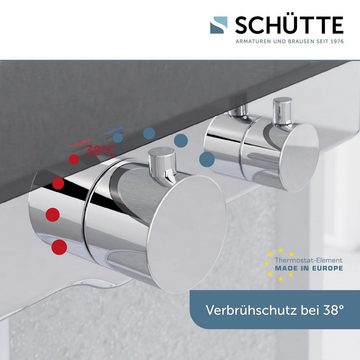 Schütte Duscharmatur Ocean mit Thermostat, Mischbatterie Dusche mit Ablage, Duschthermostat