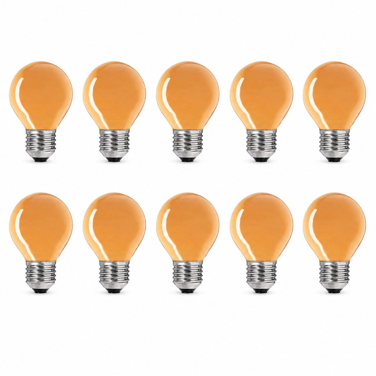 Philips 10X E27 Partylicht Partylampe A60 15W Dimmbar Orange Glühlampe Smarte Lampe, 10 Stück Party Leuchtmittel Dekolampe Stimmungslicht E27 Lampe