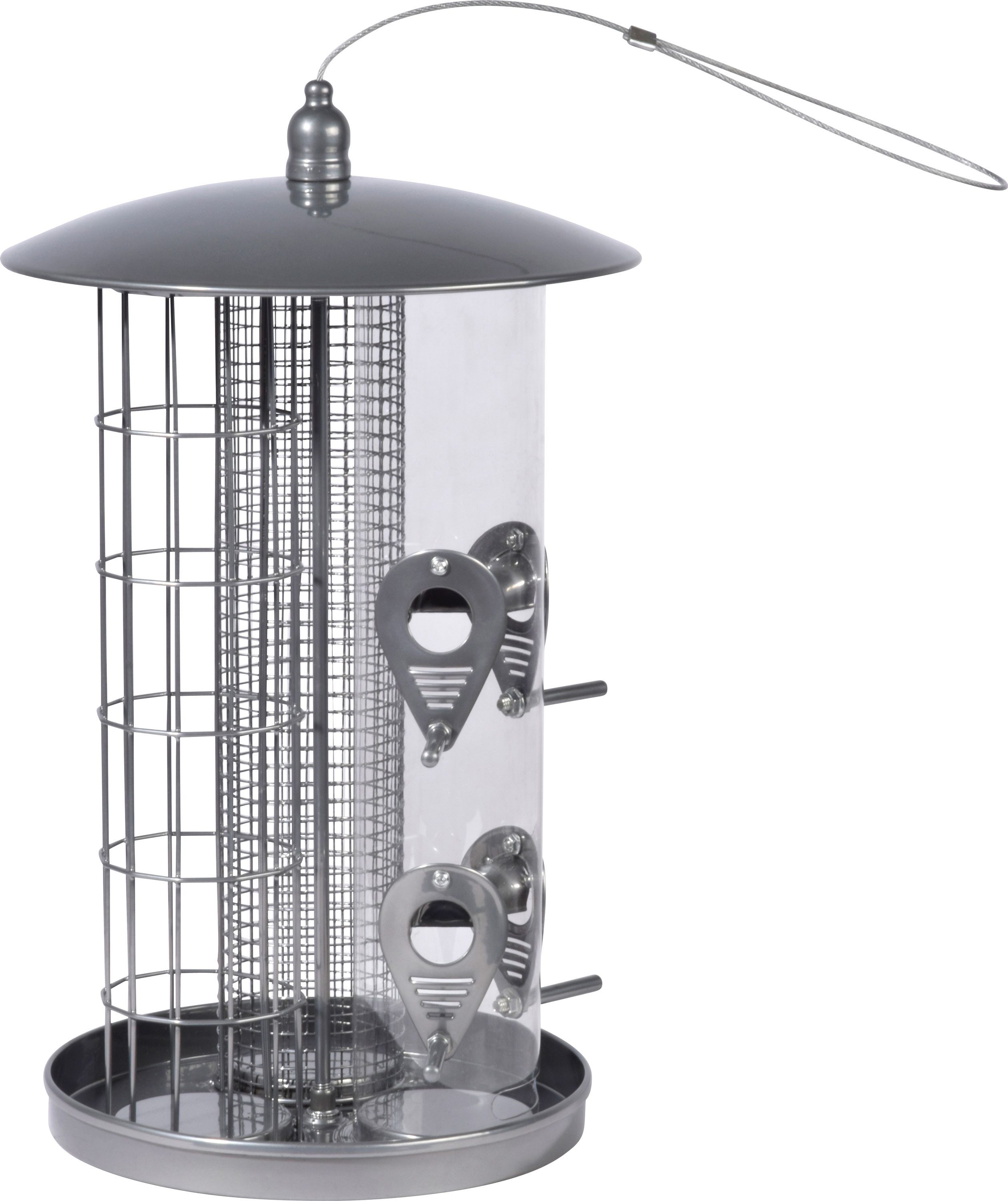 dobar Futterspender 3-Kammer Futterspender aus Metall