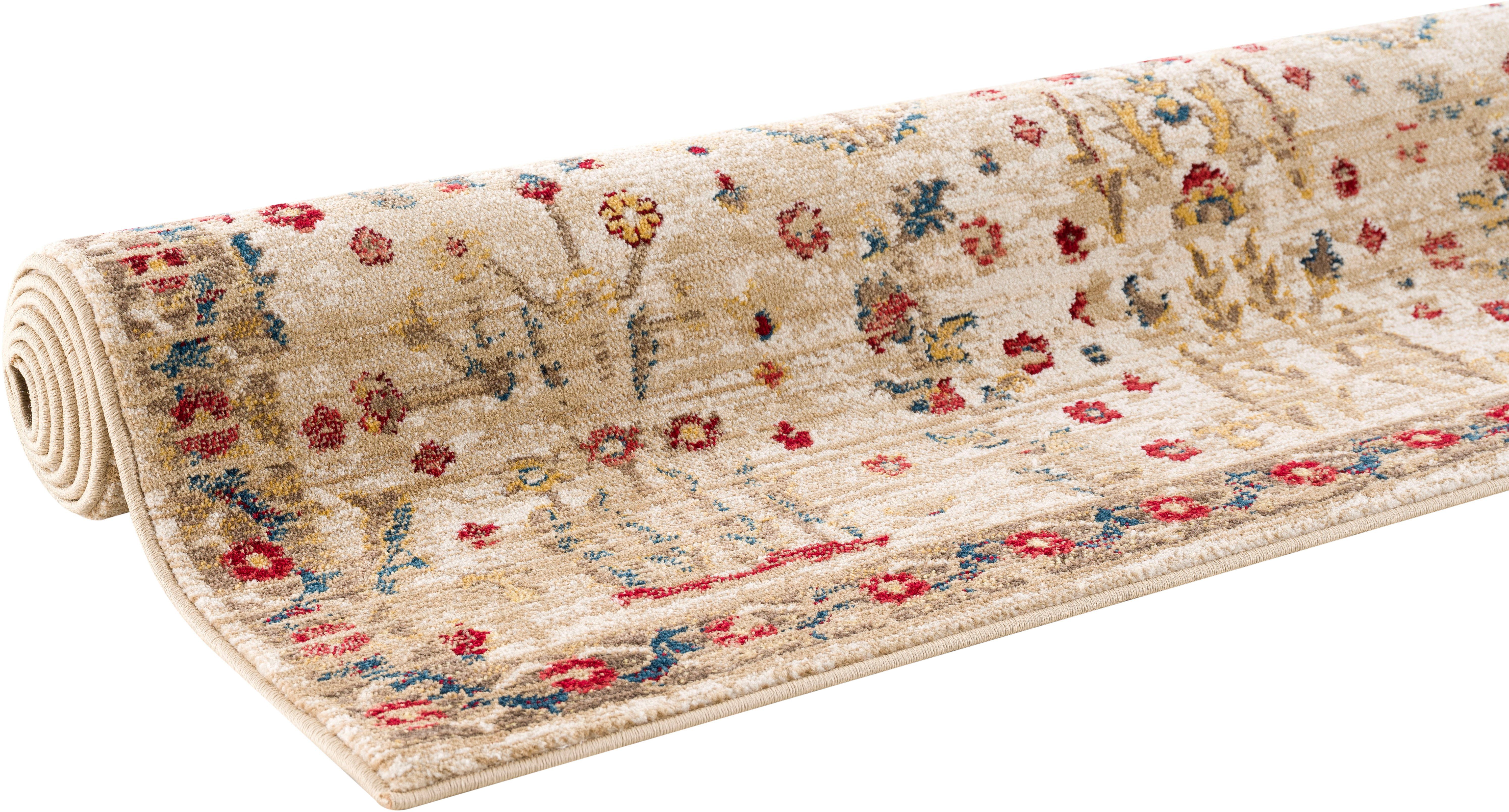 Home Clovis, Teppich rechteckig, 11 affaire, sand mit im mm, Orient-Design, Höhe: Teppich Vintage Bordüre,