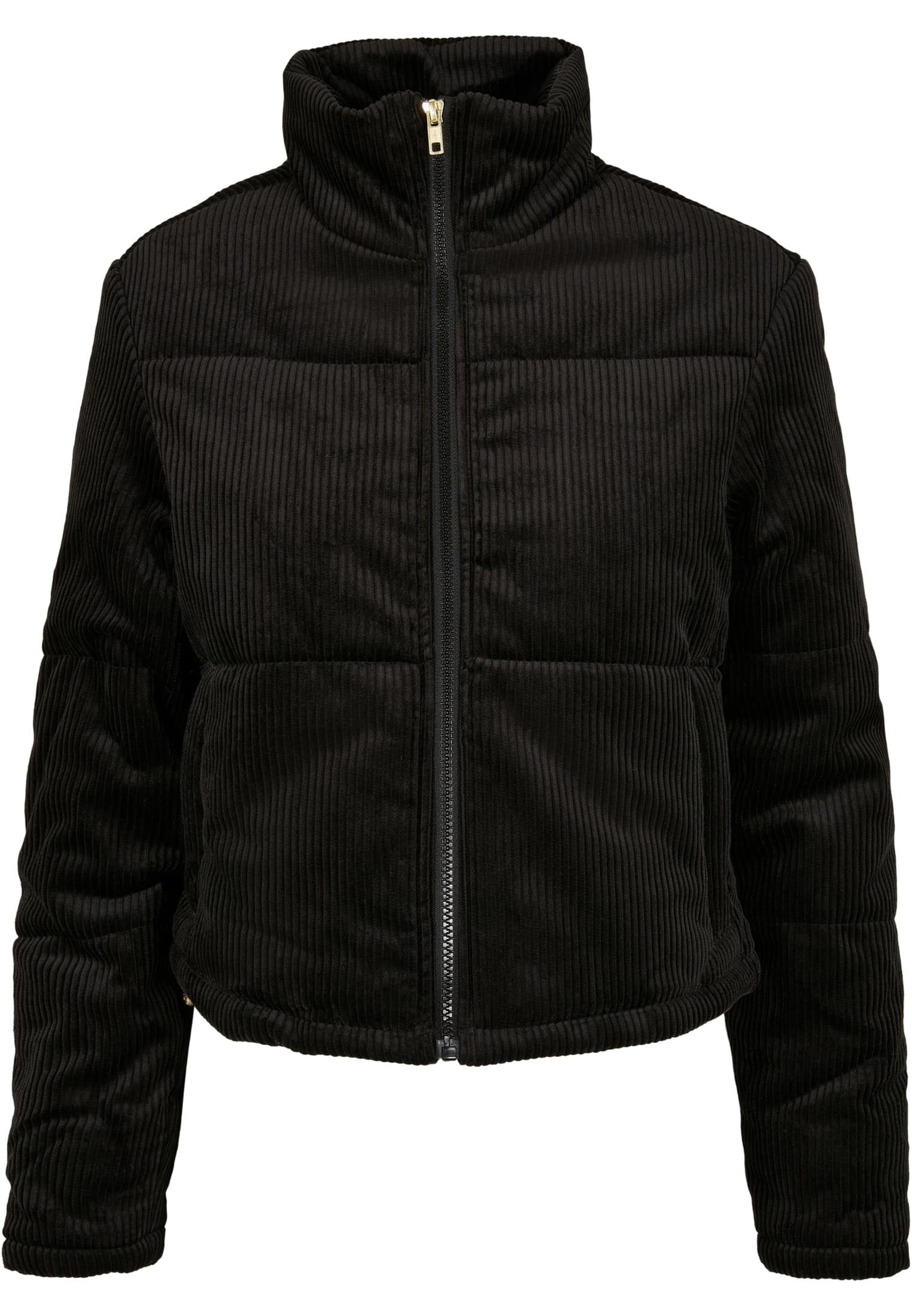 (1-St) CLASSICS Winterjacke Damen Corduroy black Ladies Puffer Jacket URBAN