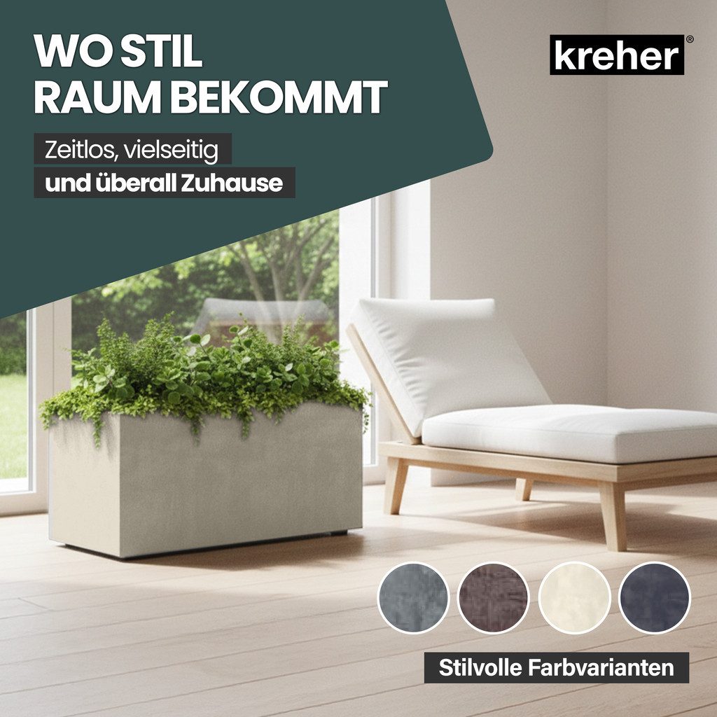 Kreher Blumenkasten Millennium in Naturstein Optik verschiedenen Ausführungen