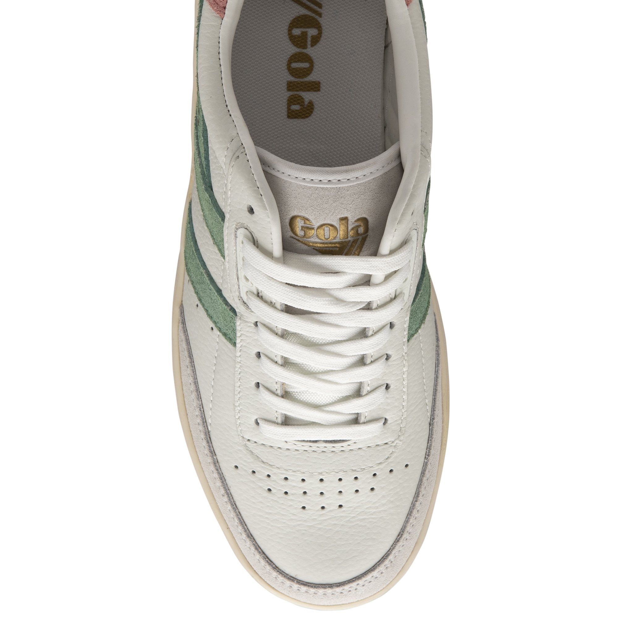 Gola Falcon Leder weiss/grün/pink Damen Sneaker günstig online kaufen