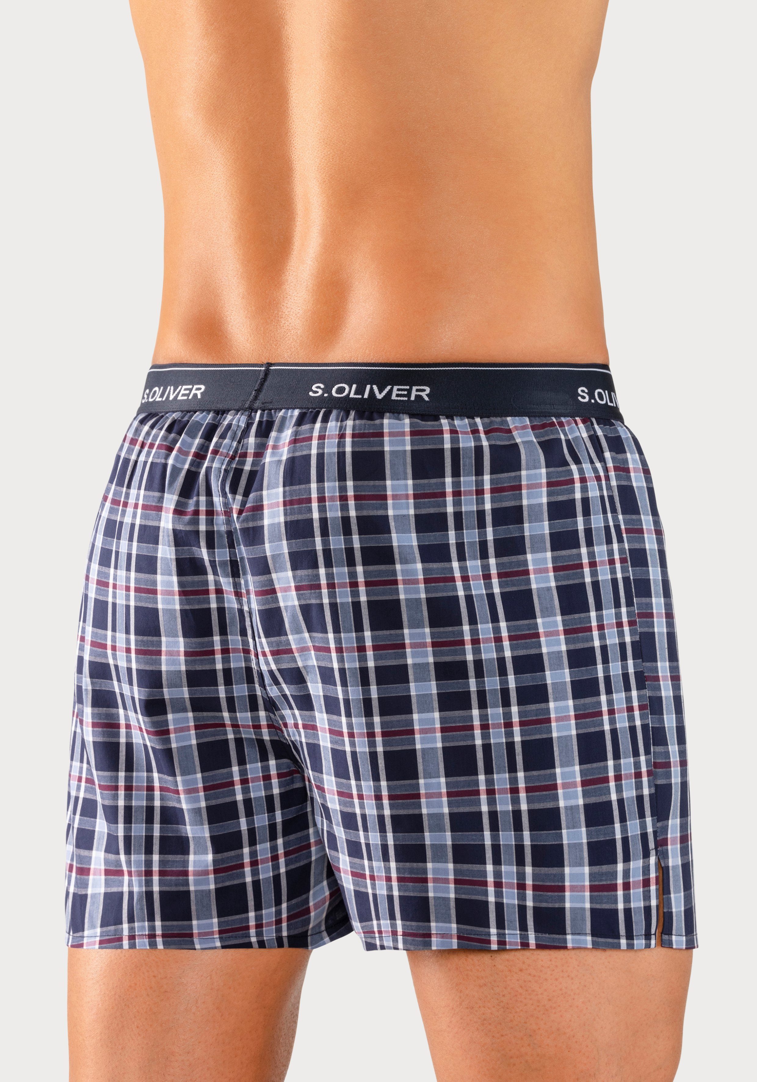 s.Oliver Webboxer (Packung, 2-St) mit Logo Webbund