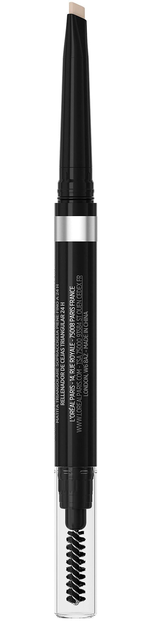 L'ORÉAL PARIS Augenbrauenpflege INFAILLIBLE 24H FILLING TRIANGULAR PENCIL, sorgt für ausdrucksstarke Brauen den ganzen Tag