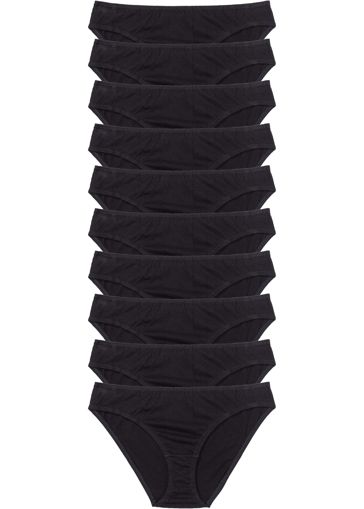 bonprix Slip (Packung, 10-St) bequeme Passform, aus Baumwolle, verschiedene Farben, im 10er Pack