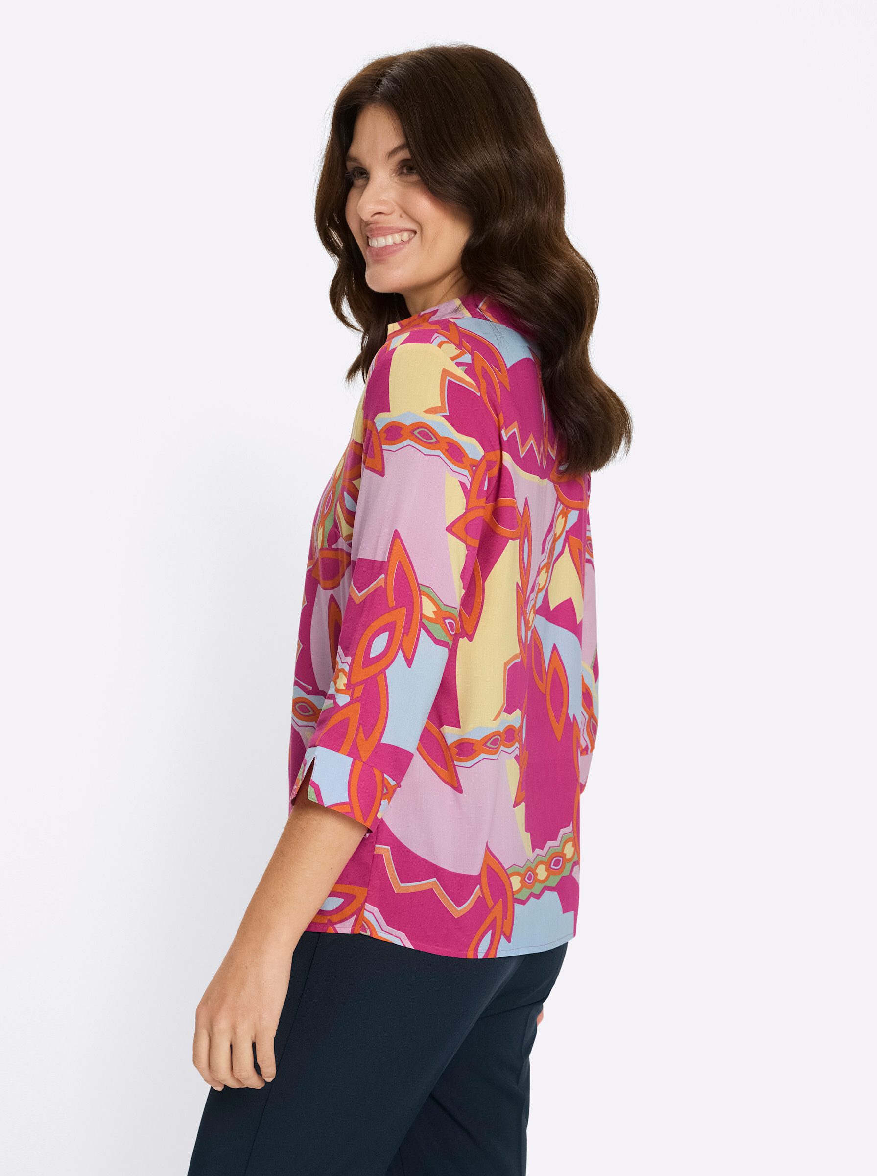 Sieh an! Klassische Bluse Schlupfbluse 3/4-Arm