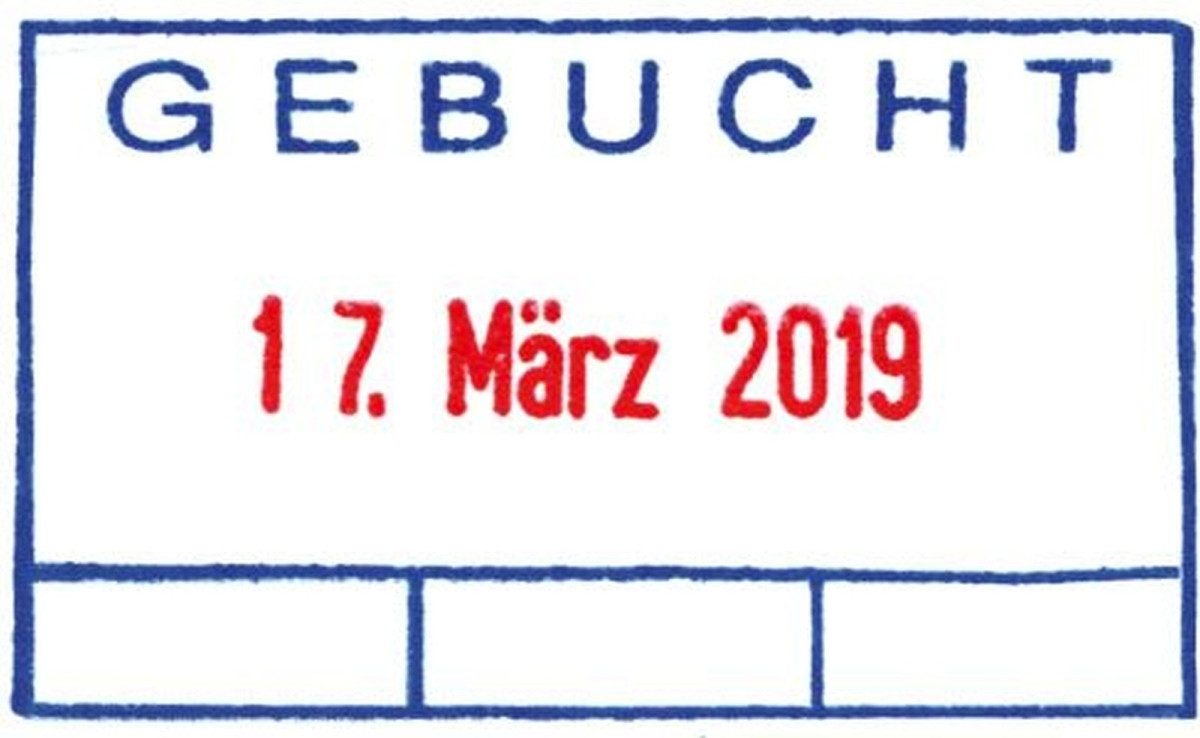 TRODAT Stempel Textstempel Gebucht Trodat 4750 40x23mm