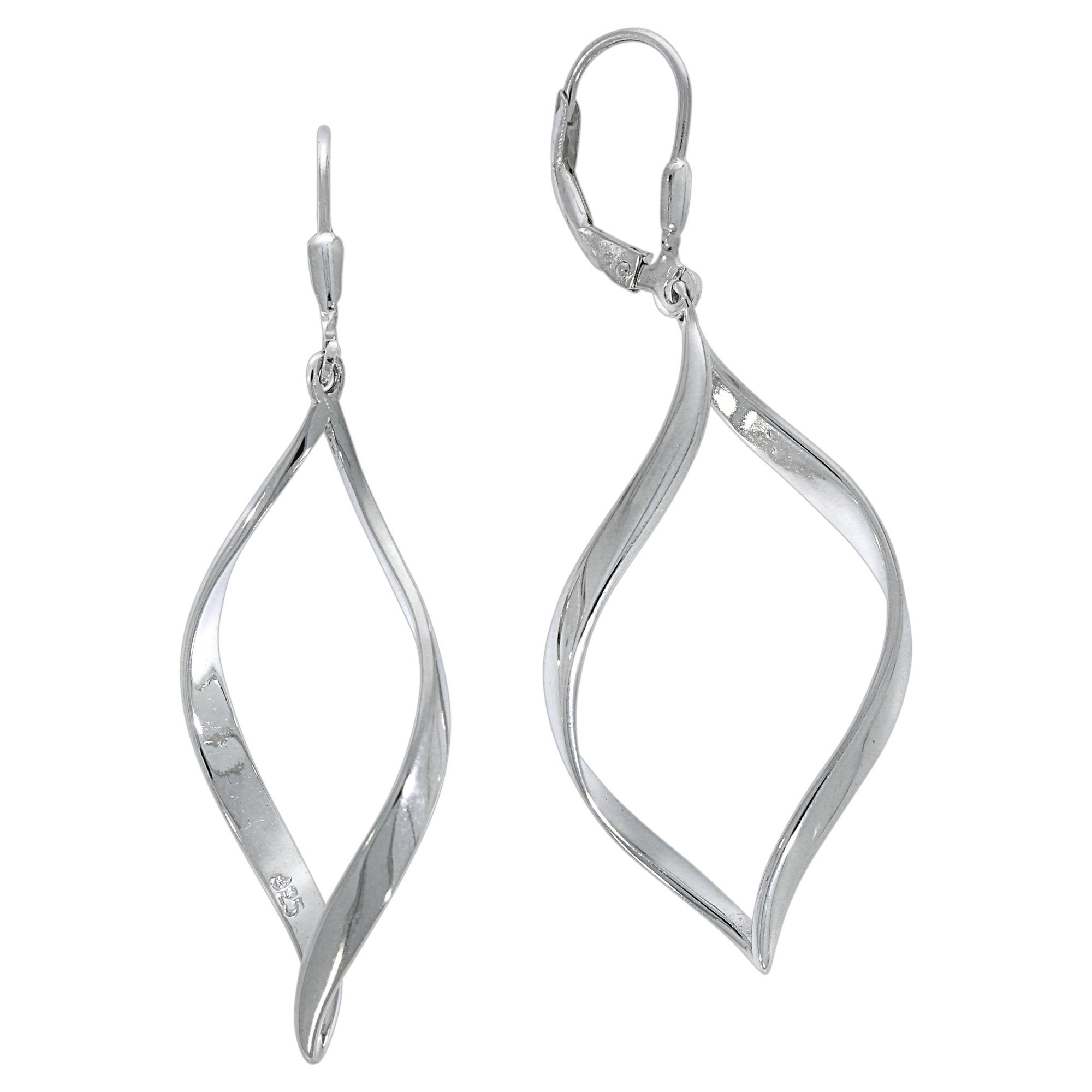 Vivance Paar Ohrhänger 925 Silber rhodiniert, Anlaufgeschützt durch  Rhodinierung des Ohrschmucks