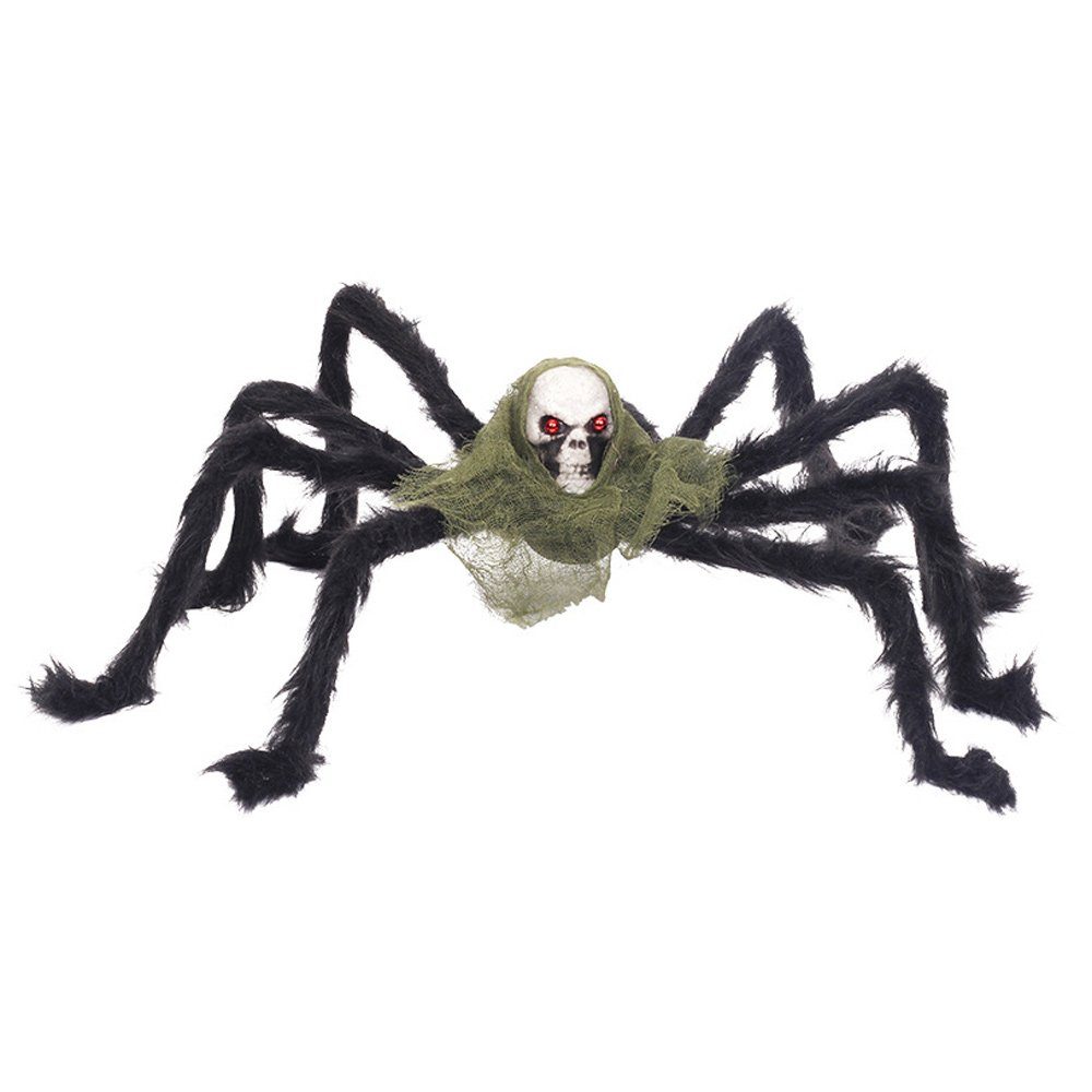 Zeaicos Dekoobjekt Halloween Riesen Spinne Dekorationen Realistische Haar Sets Gruselige Grün | Deko-Objekte