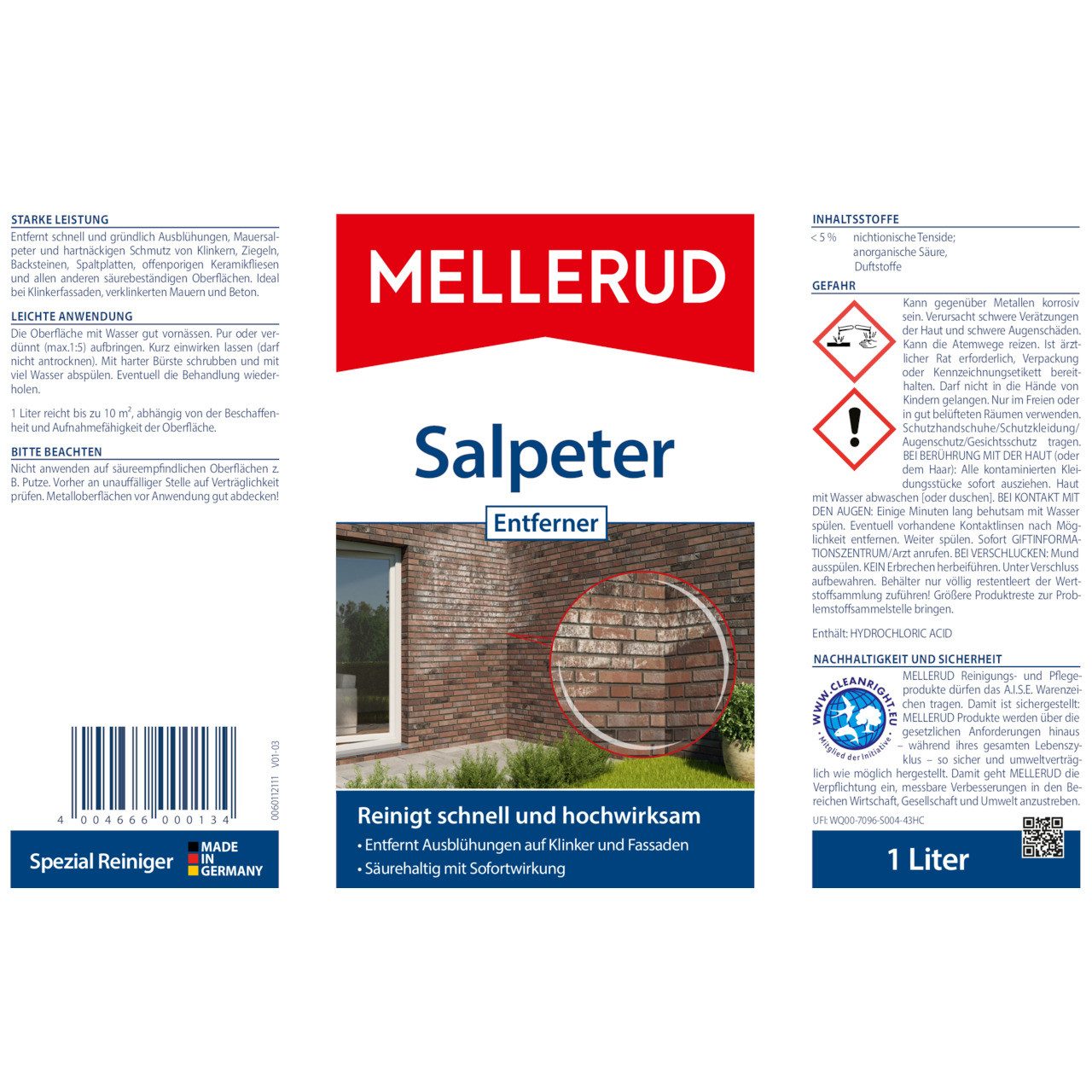 Mellerud Salpeter Entferner 1,0 l Naturstein-Imprägnierung