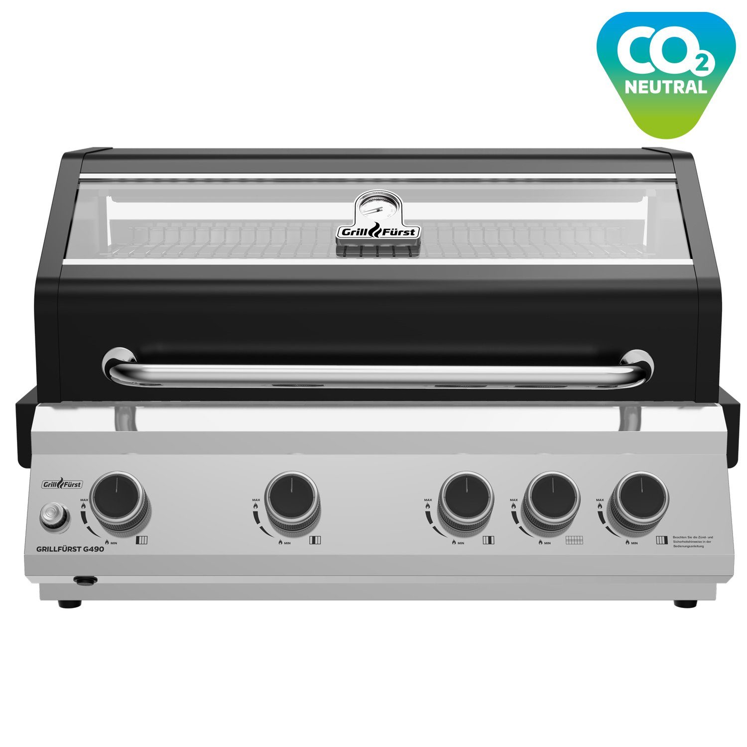 Grillfürst Gasgrill Grillfürst G490G 4-Brenner Einbaugrill - Black Edition