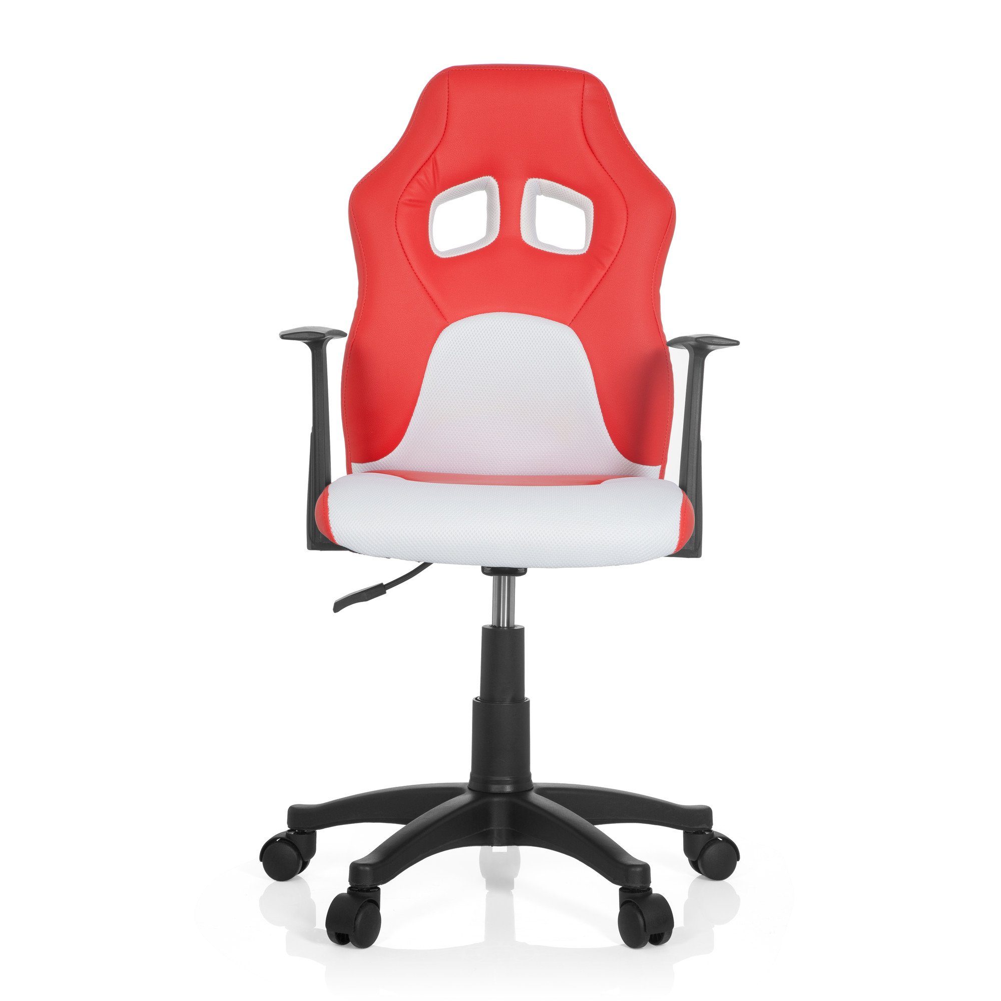 hjh ergonomisch GAME Rot / AL Drehstuhl Weiß Kunstleder, OFFICE Kinderdrehstuhl TEEN