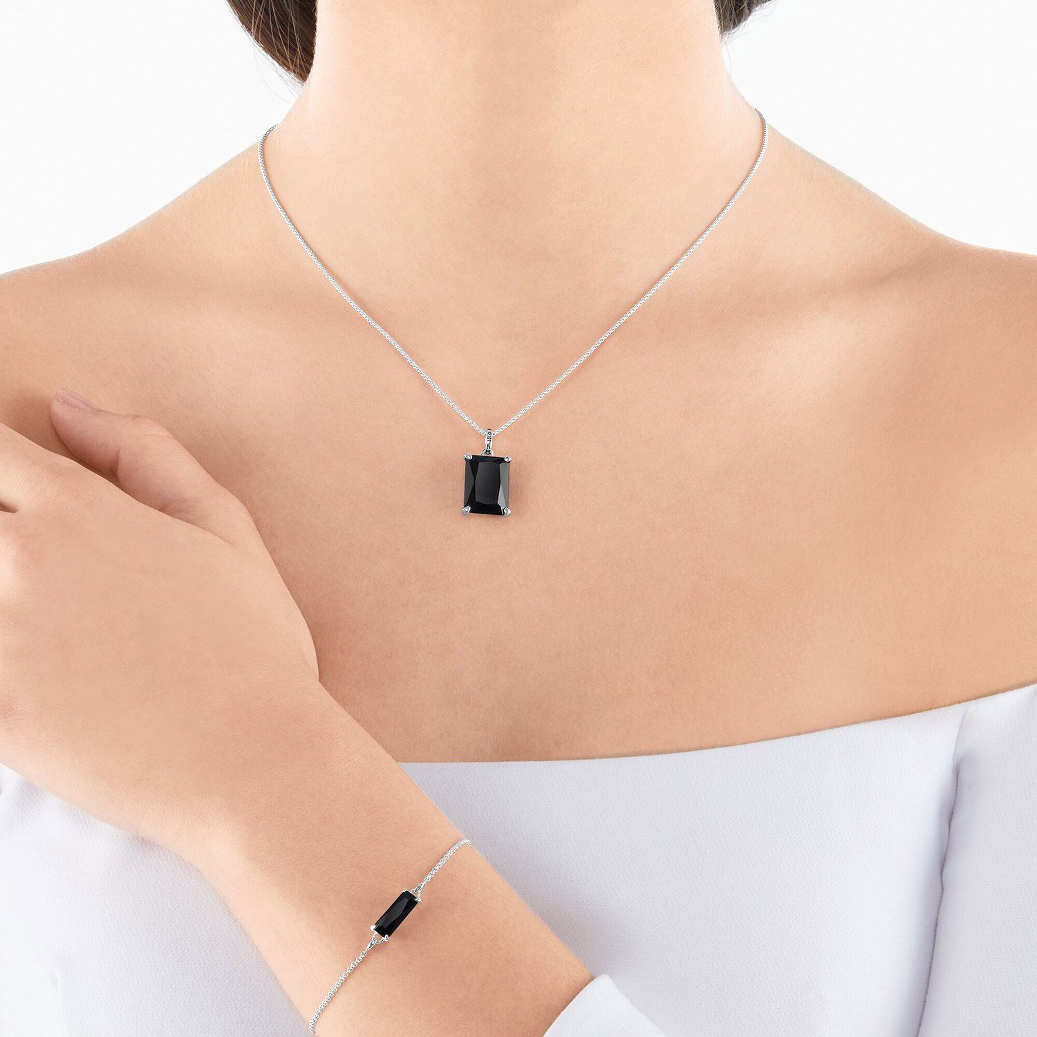 THOMAS SABO Kette mit Anhänger Silber S...