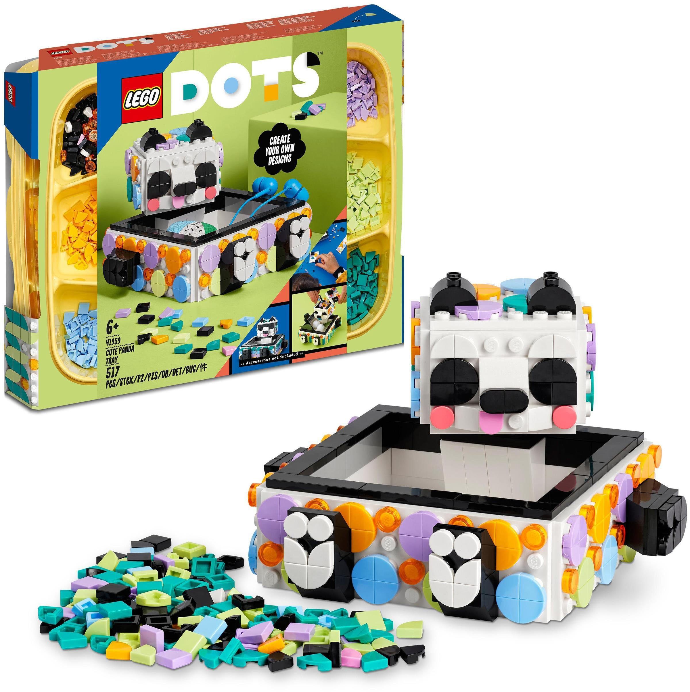 LEGO® Konstruktionsspielsteine Panda Ablageschale (41959), LEGO® DOTS, (517 St), Made in Europe