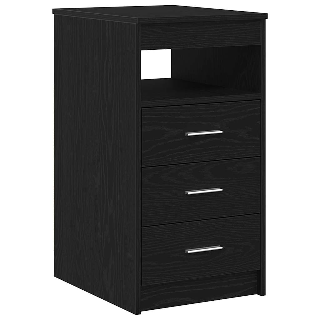 vidaXL Fächerschrank Schubladenschrank Schwarz Eichen-Optik 40x50x76cm günstig online kaufen