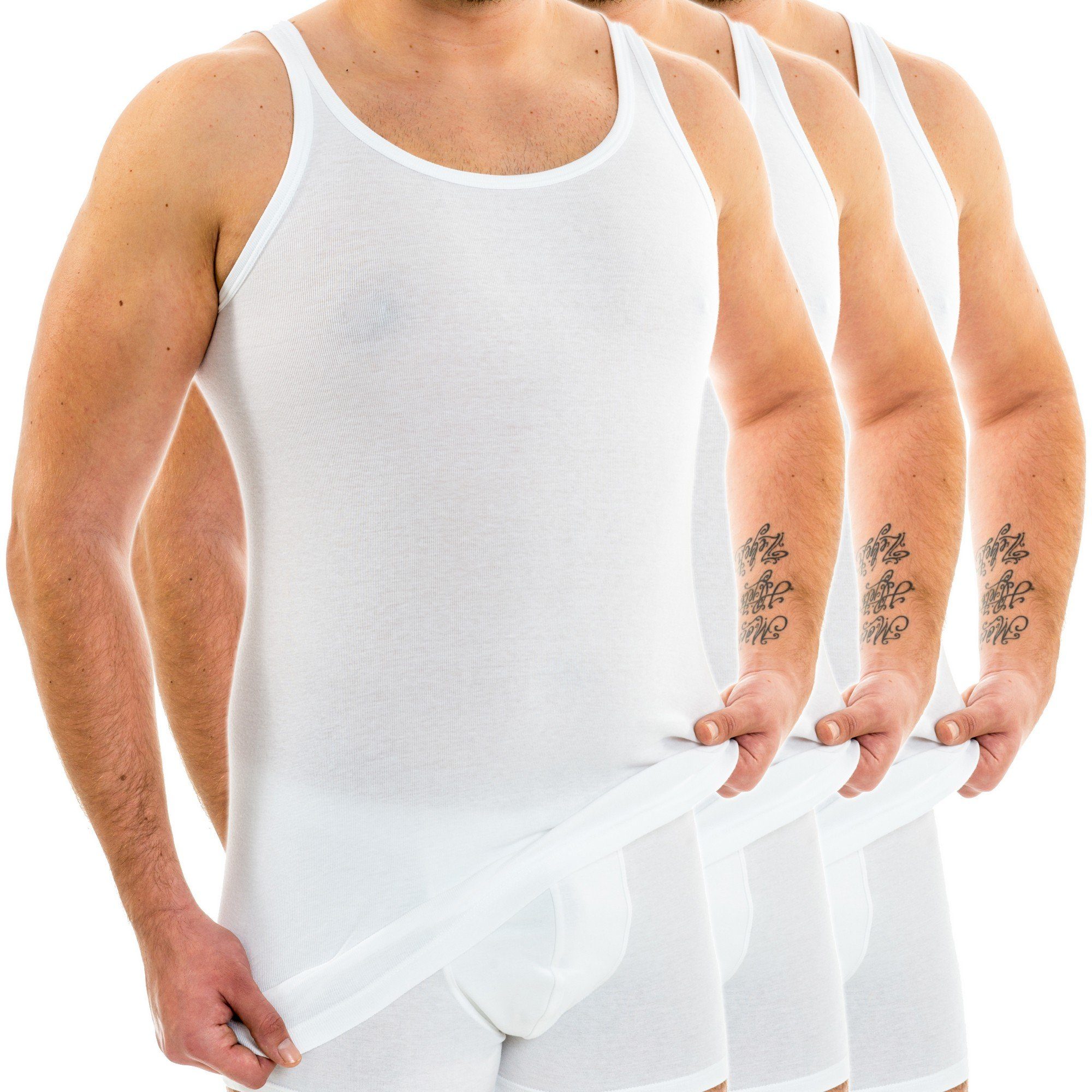 HERMKO Unterhemd 3007 3er Pack extralanges günstig online kaufen