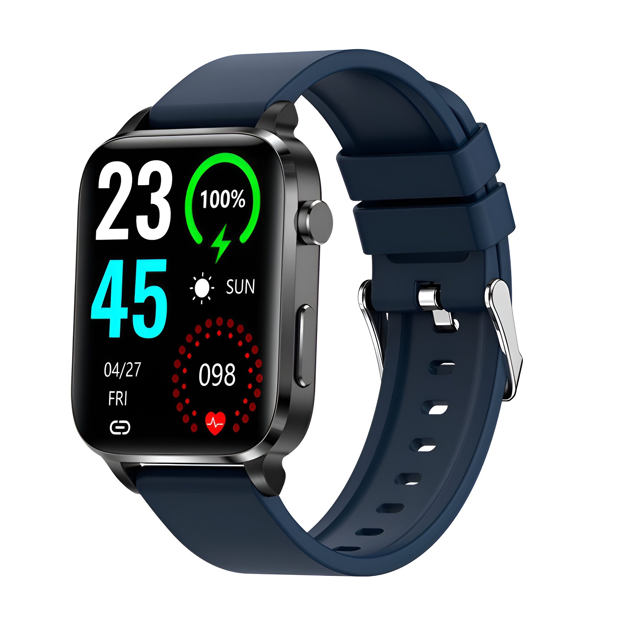 HIYORI Multifunktionale Smartwatch mit Lasertherapie und Voll-Touchscreen Smartwatch, Überwachung von Körpertemperatur, Blutdruck, und mehr