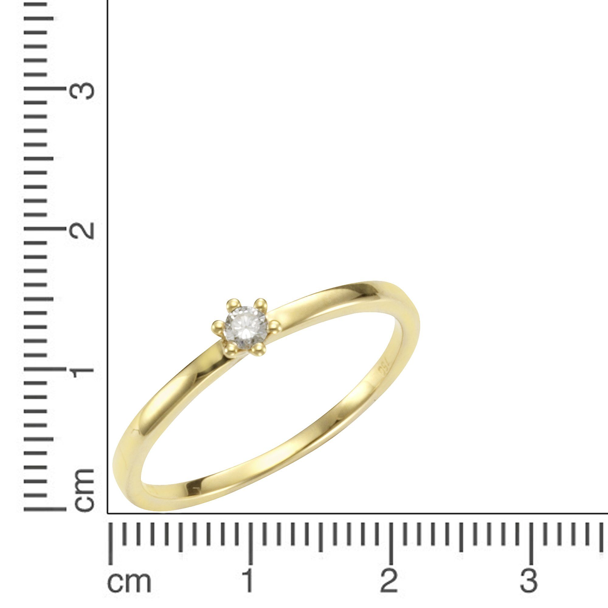 Orolino Fingerring 750/- Gelbgold Brillant