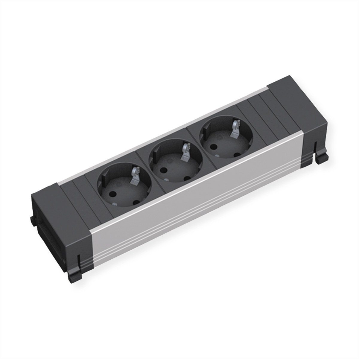 Bachmann Power Frame 3x Schutzkontakt kurz Einbau-Tischsteckdosenleiste (Kabellänge 0.2 m), 317.100