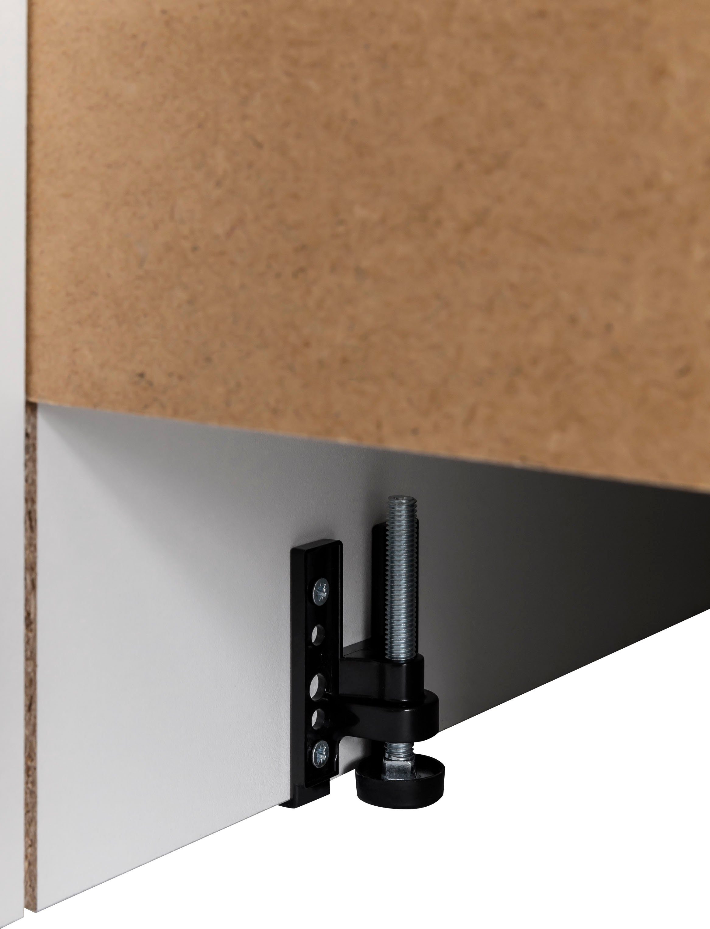 Kühlschrankumbau 60 >>Bruneck<< MDF-Fronten grafit HELD Umbauschrank hochwertige | Matt Bruneck MÖBEL cm breit, grau