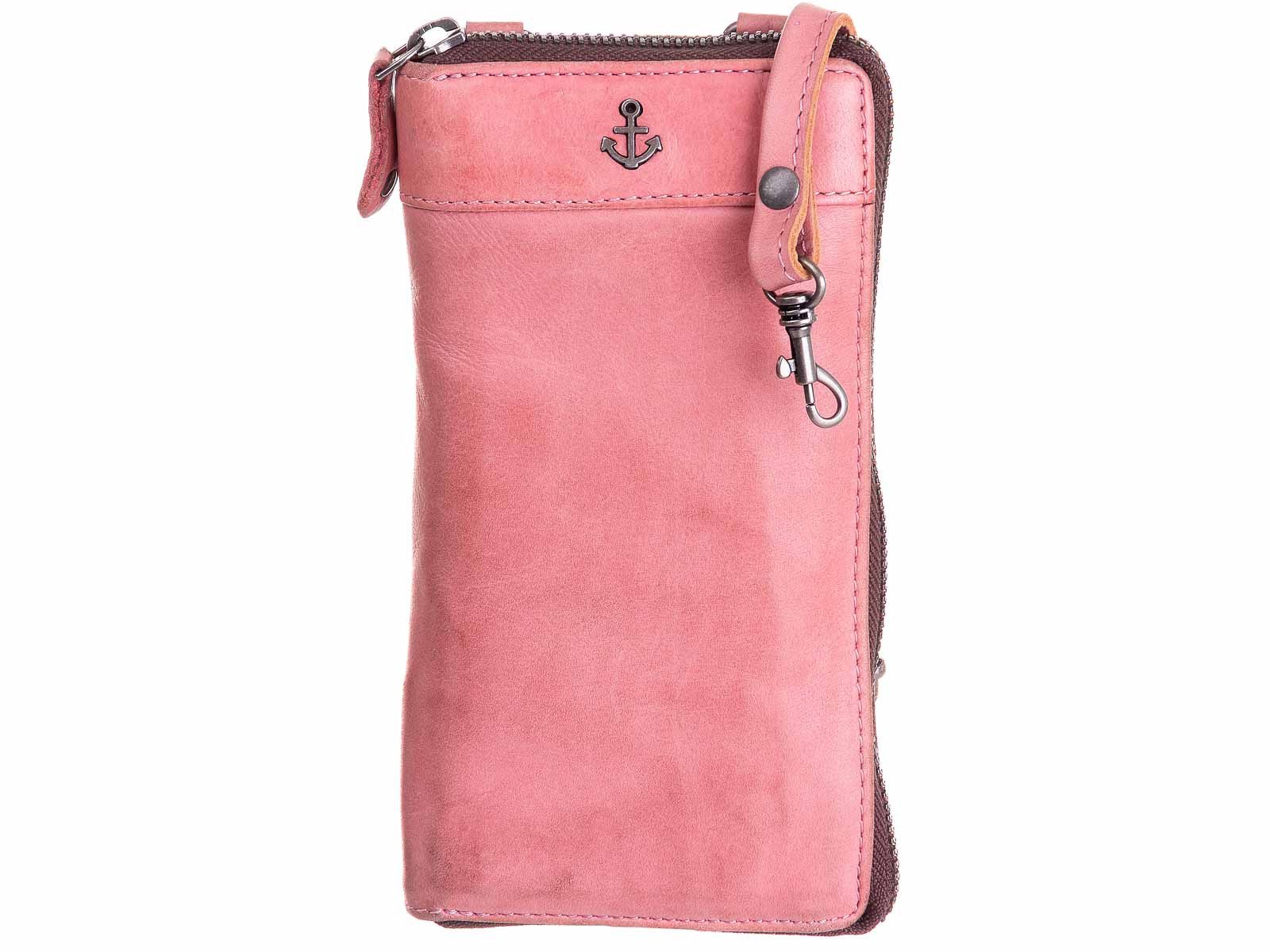 HARBOUR 2nd Umhängetasche Lina Leder Handytasche (1 Stück, 1-tlg., B/H/T)ca. 10/18,5/3 cm), gewaschenes Leder