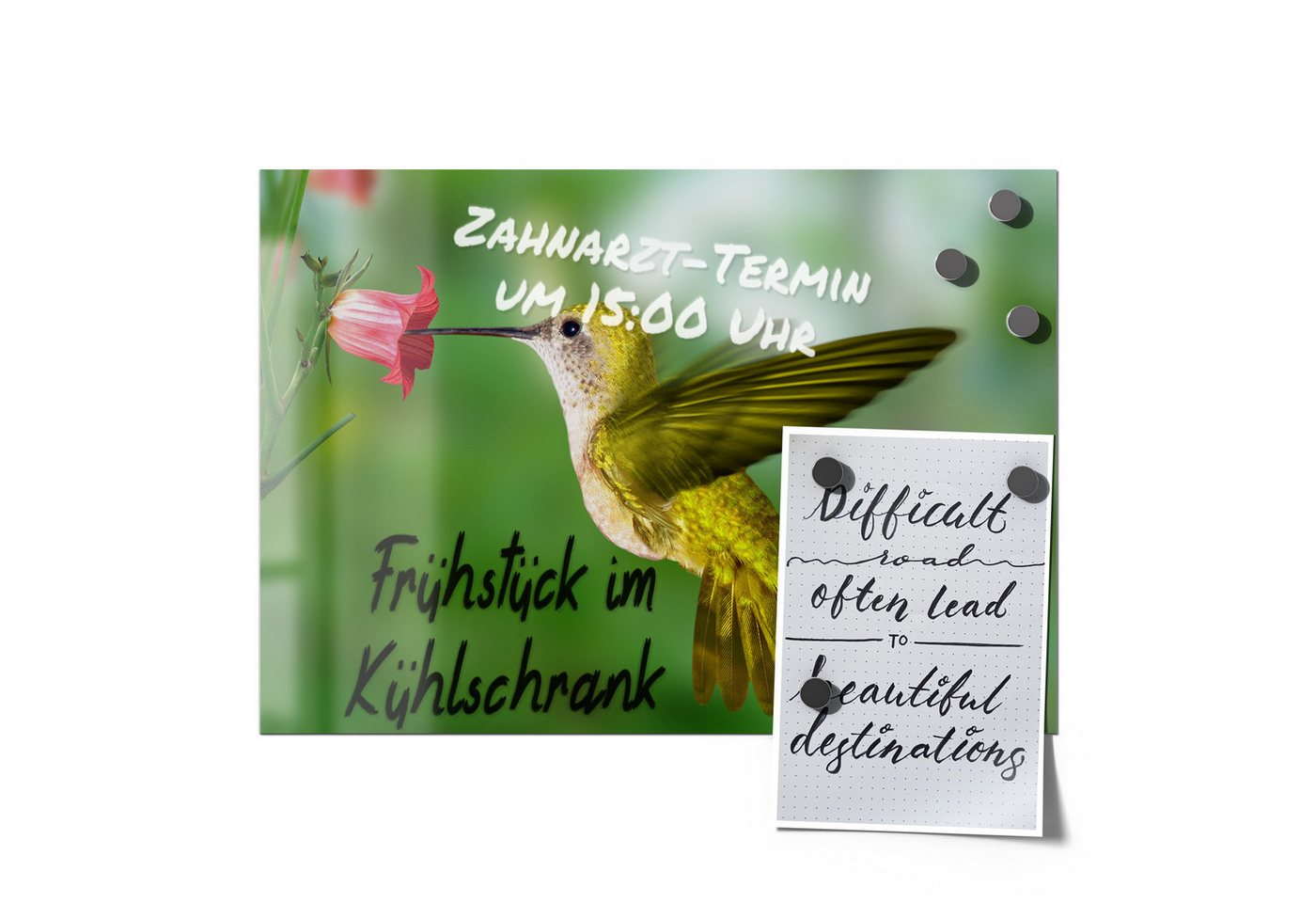 Thumbnail - DEQORI Magnetfolie 'Flügelschlag des Kolibris', beschreibbar universal Magnetmatte magnetisch Folie Planer Kalender