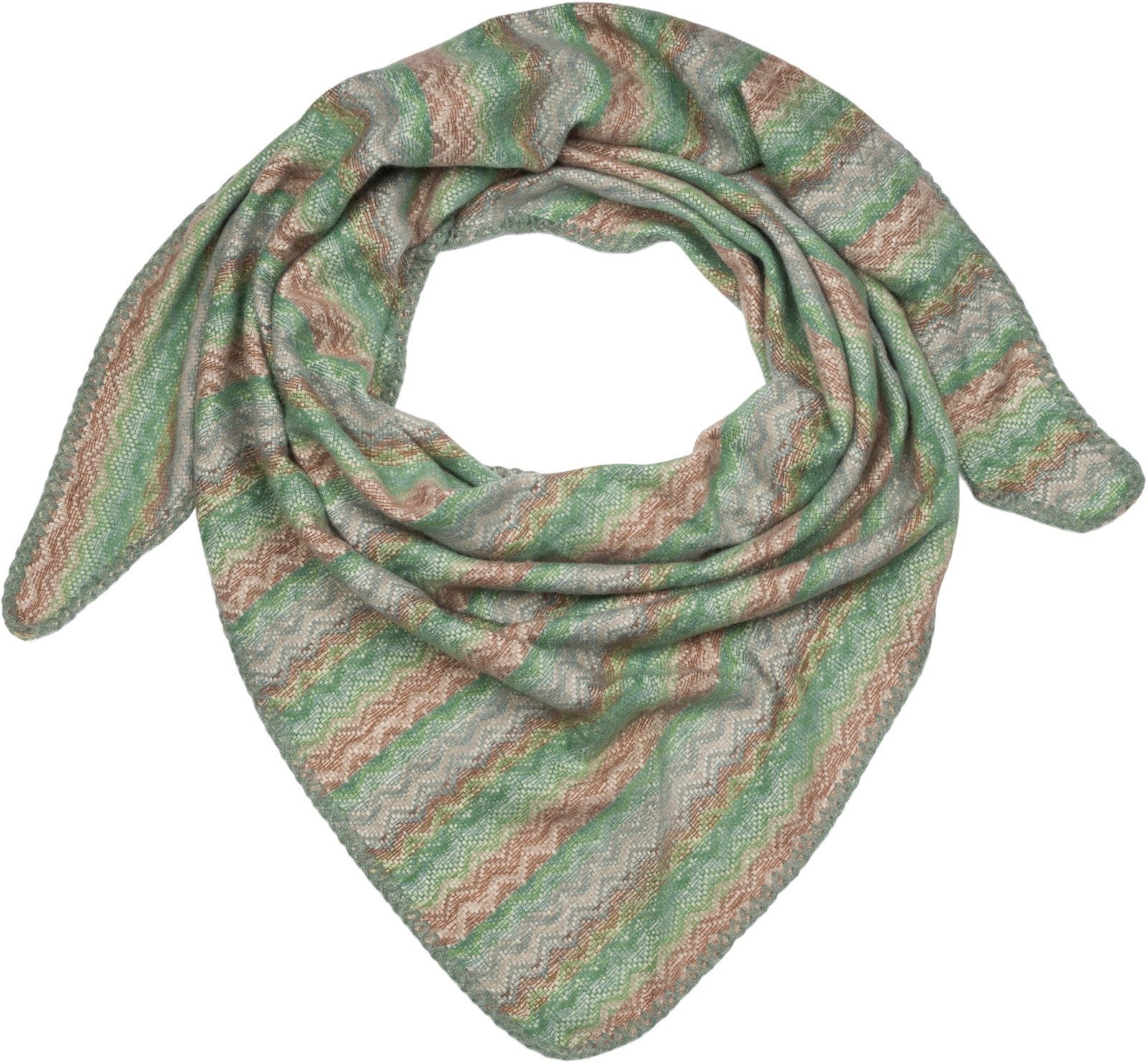 styleBREAKER XXL-Schal Dreieckstuch Zick-Zack Webmuster, (1-St)