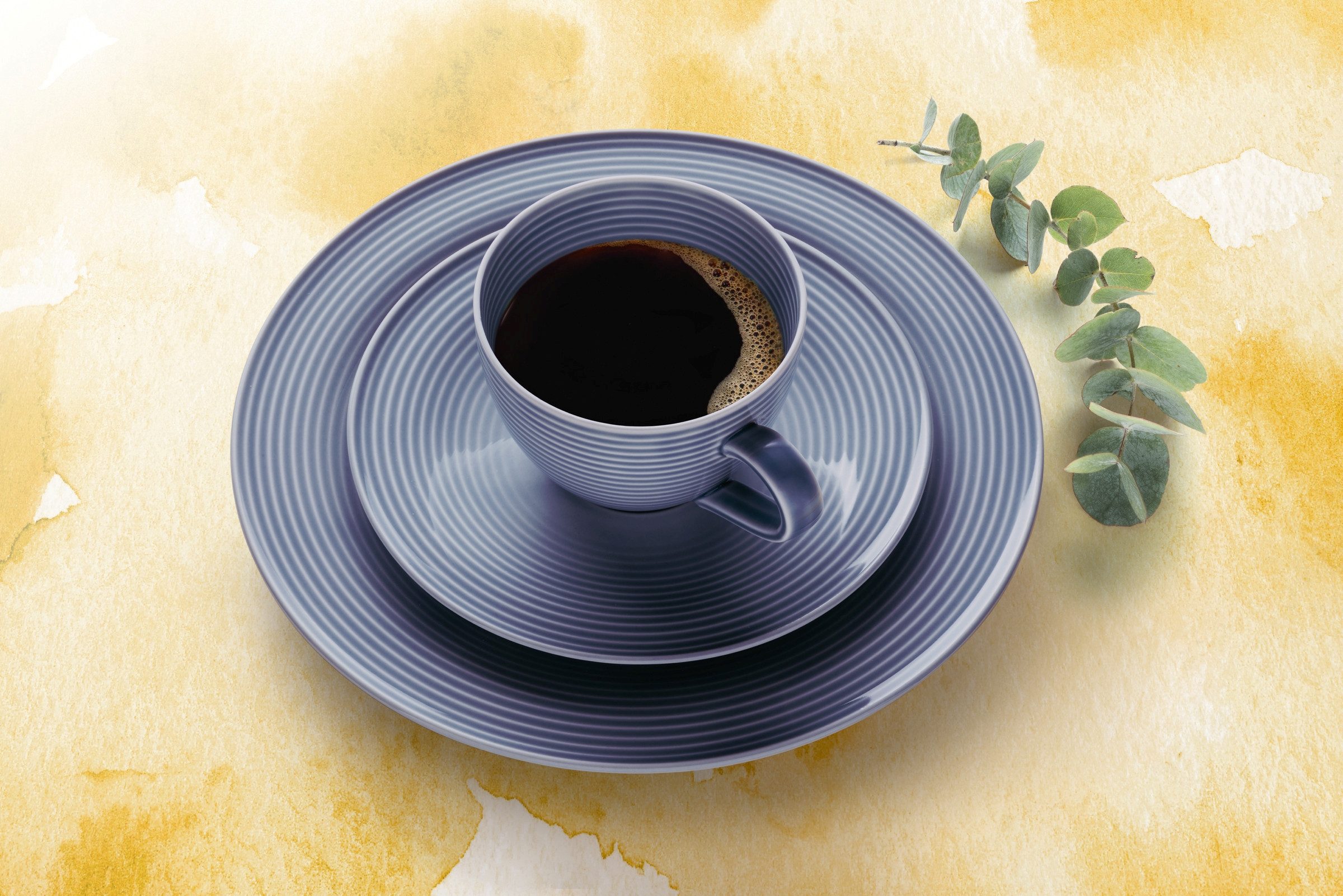 Seltmann Weiden Kaffeeservice Geschirr-Set, 18 Teile, Beat (18-tlg), 6 Personen, Porzellan, Tassen, Untertassen, Teller, Made in Germany, 18 Teile, für 6 Personen
