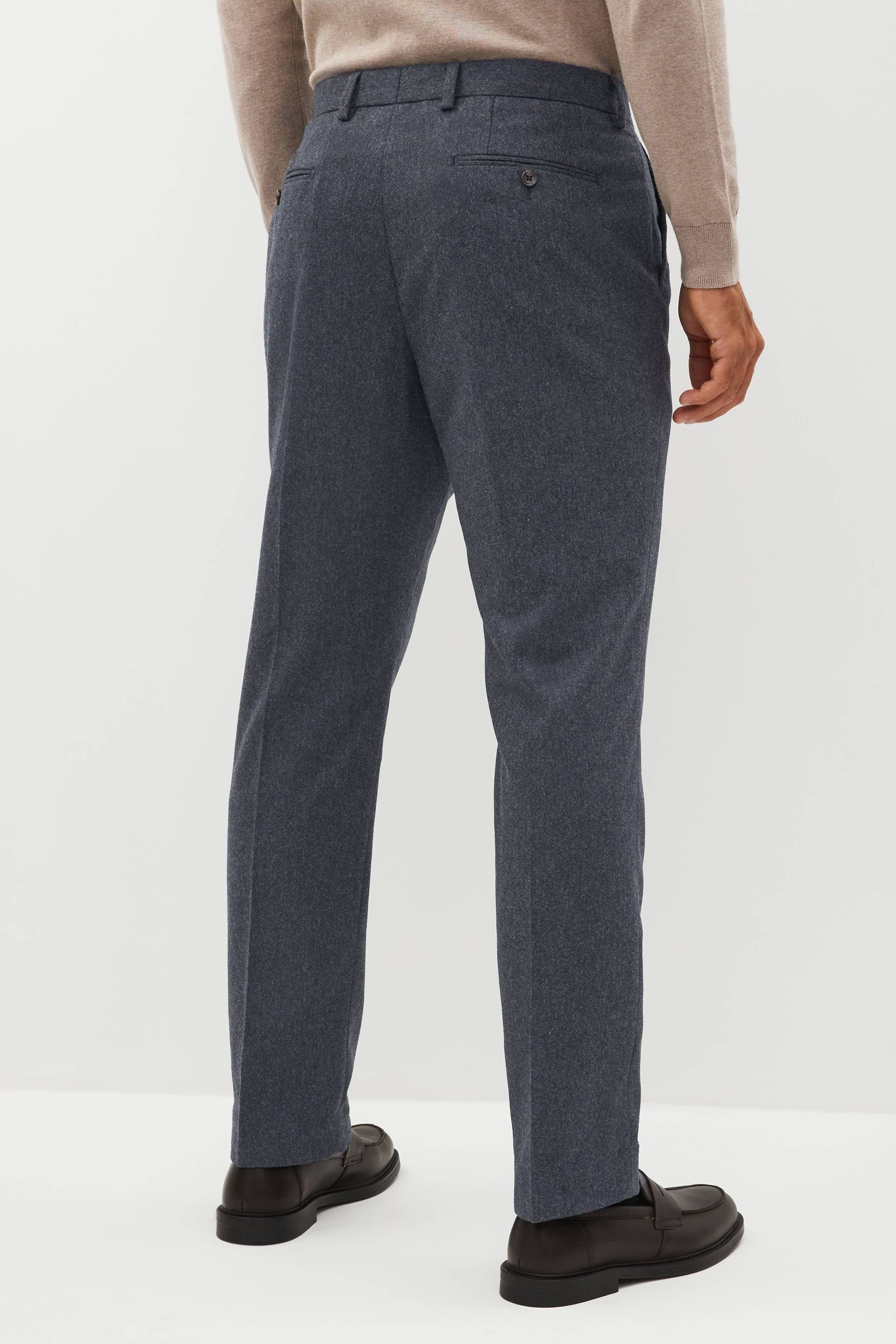 Slim Donegal-Anzug Blue Hose aus (1-tlg) Dark Next Fit Anzughose Wollmischung: