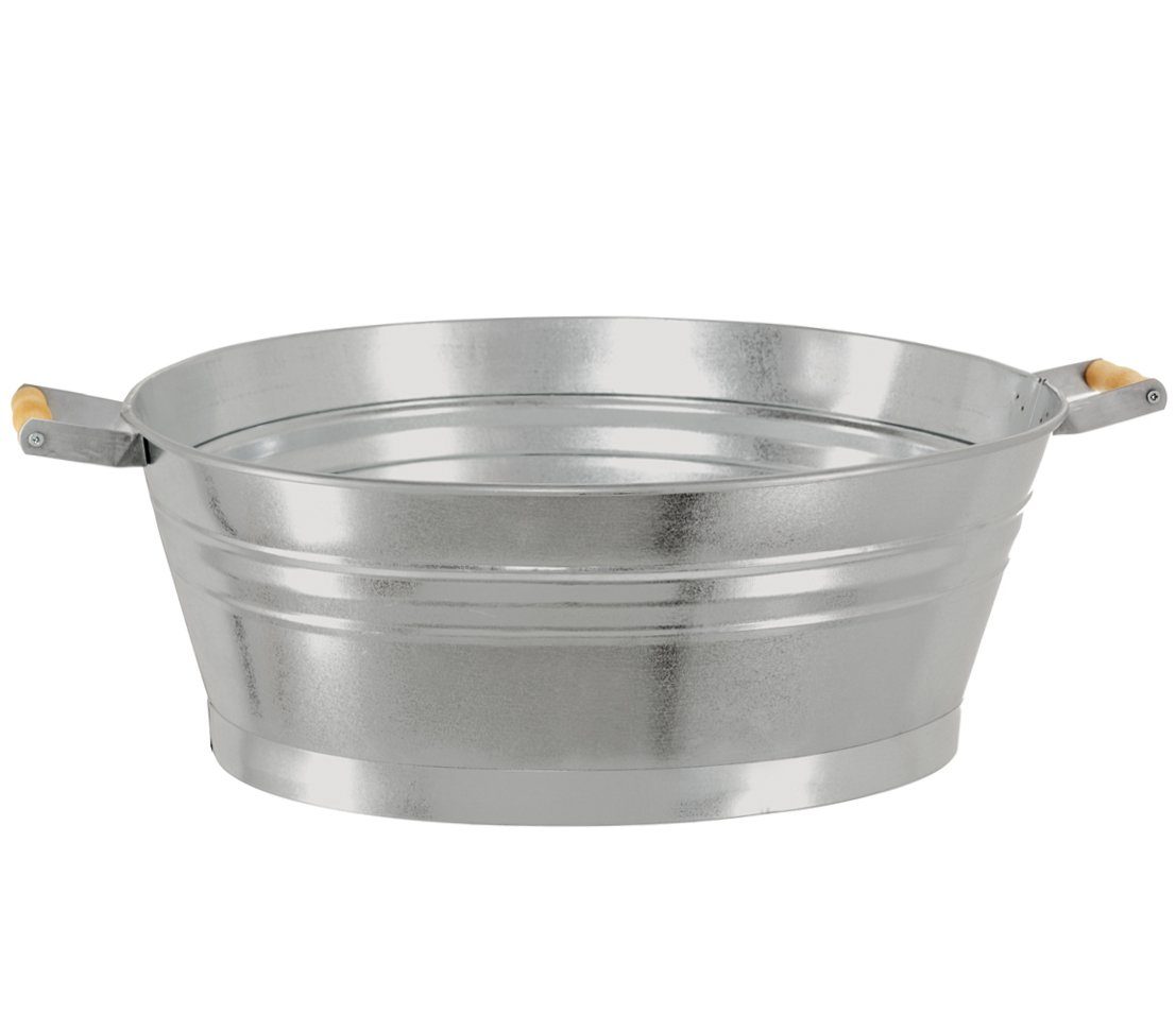 Dehner Blumentopf Dekowanne, ca. 55 x 42 x 19 cm, Zink, silber, Dekorativ, günstig online kaufen