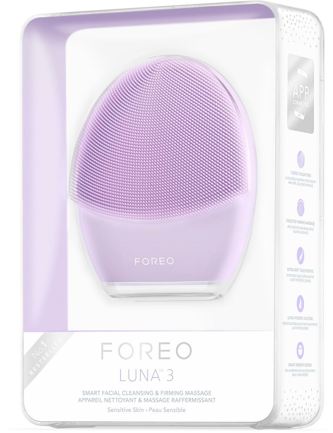 FOREO Elektrische Haut empfindliche LUNA 3, für Gesichtsreinigungsbürste
