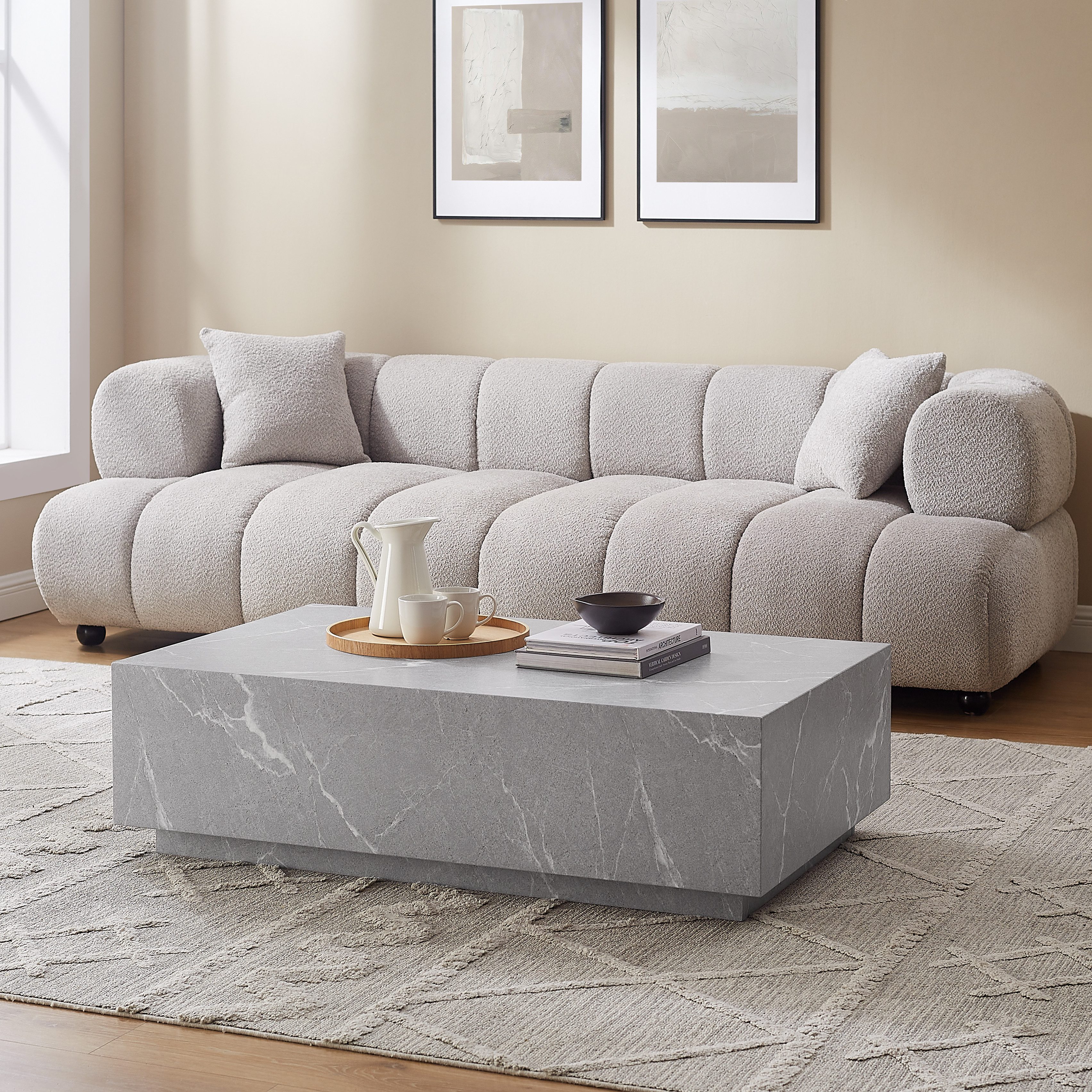 SalesFever Couchtisch Almeria Beistelltisch: Stilvoller Tisch 120/75 cm, St günstig online kaufen