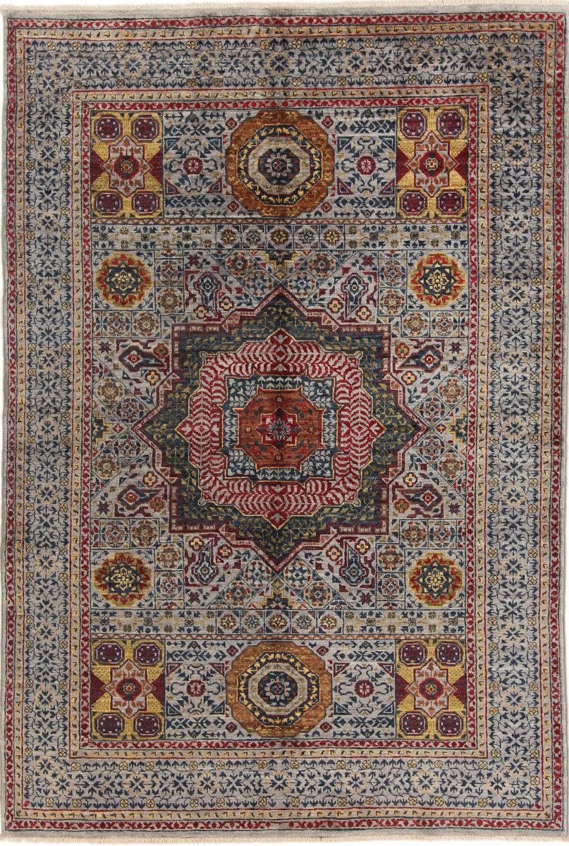 Orientteppich Mamluk 123x179 Handgeknüpfter Orientteppich, Nain Trading, rechteckig, Höhe: 6 mm