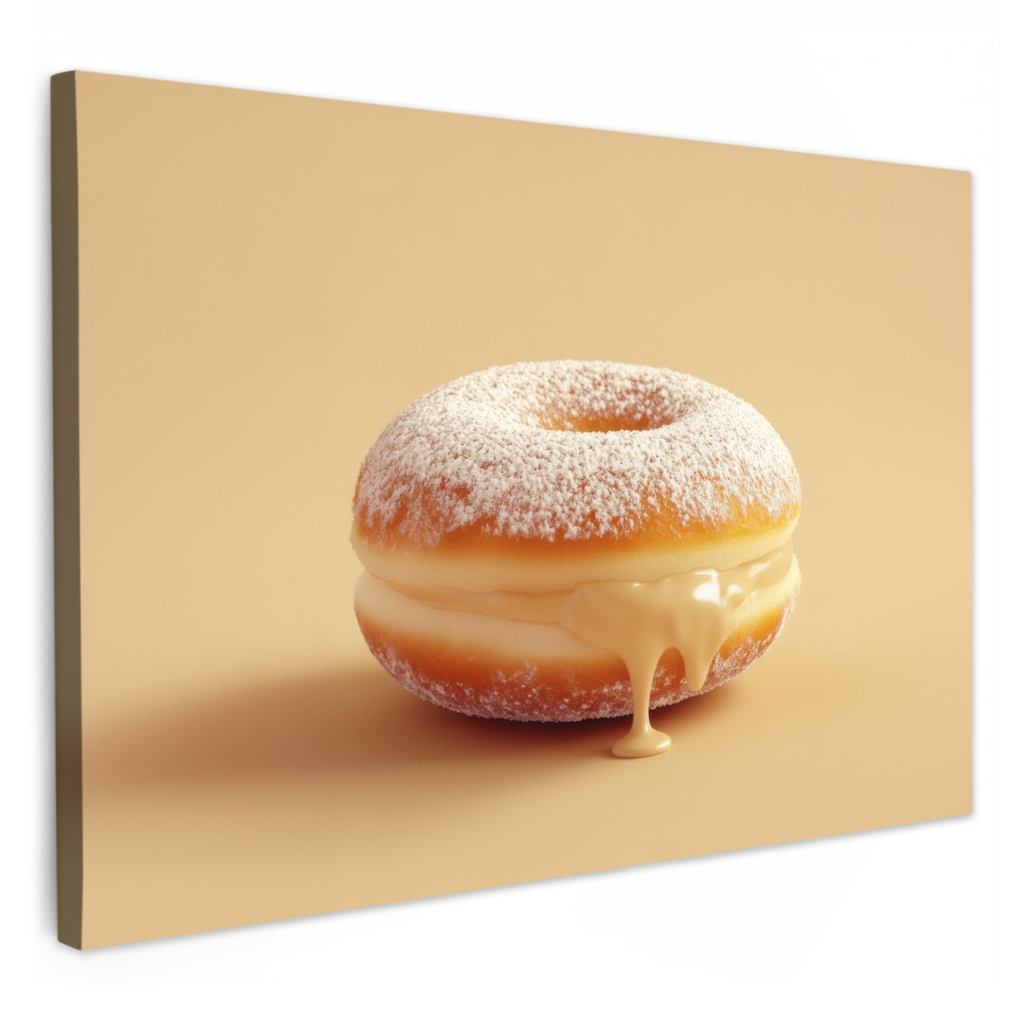 OneMillionCanvasses® Leinwandbild Donut - Cremig - günstig online kaufen