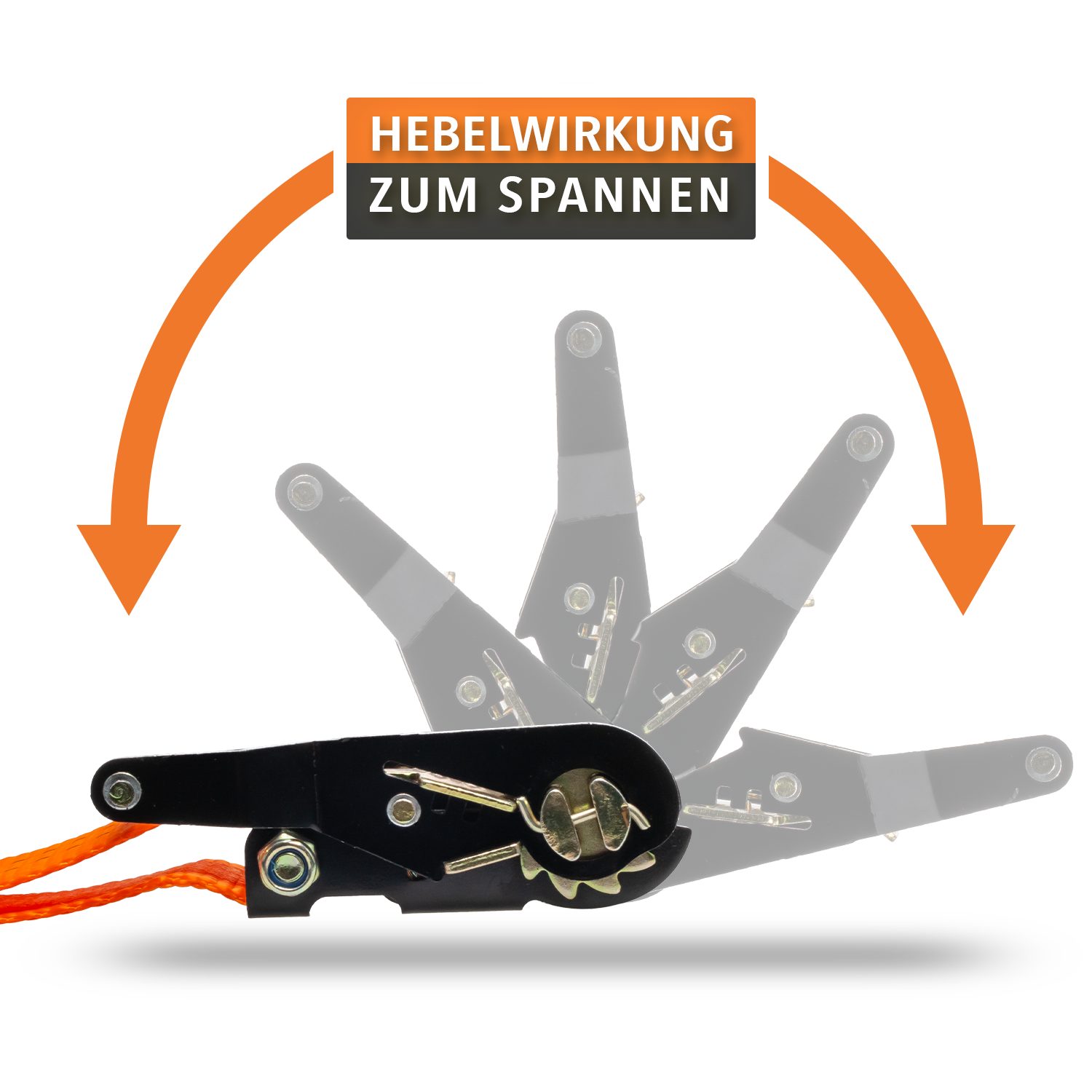 ALUBOX Zurrgurt Spanngurte mit J-Haken 38mm breit (1-St) Tüv geprüft