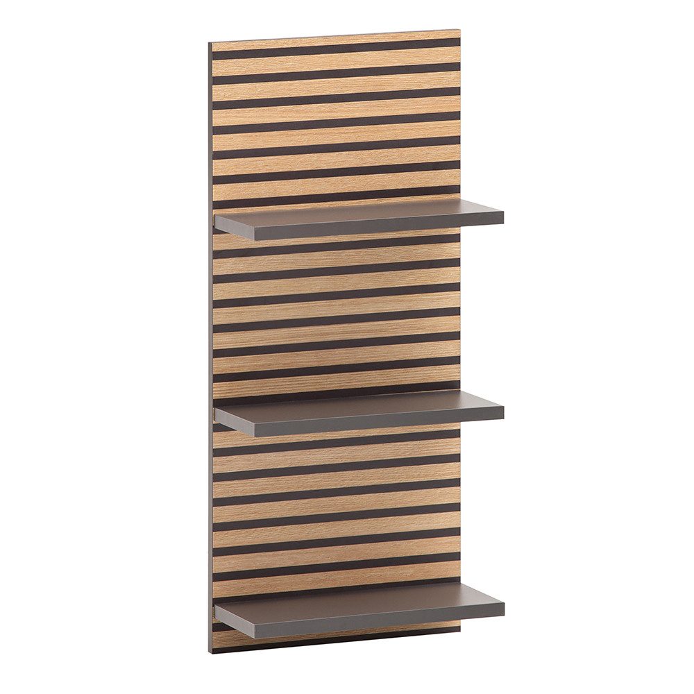 Lomadox Wandregal KANE-80, Akustikpaneel Optik anthrazit 3 Ablageböden 30,3 günstig online kaufen