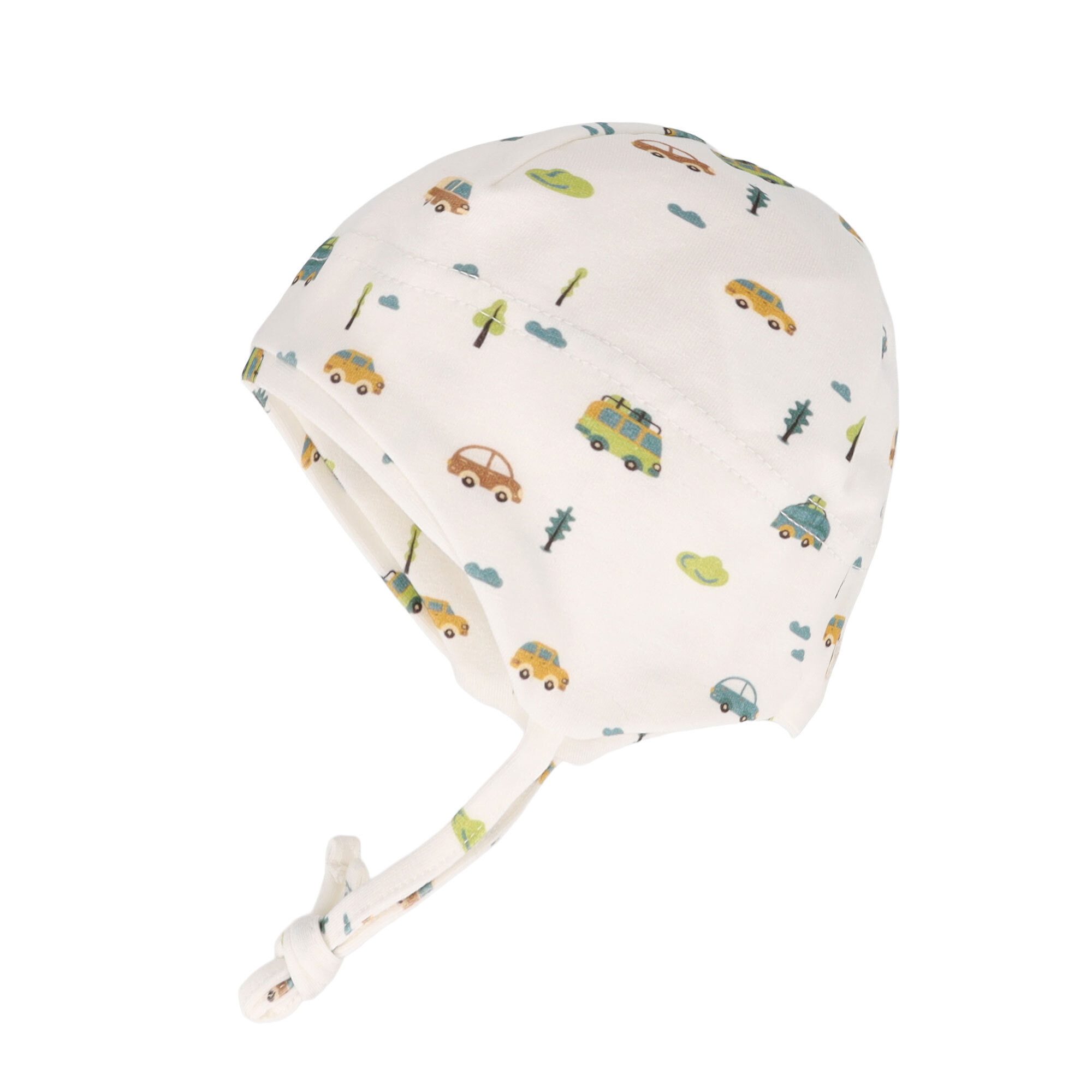 MAXIMO Jerseymütze GOTS NEWBORN-Mütze ausgenäht, Jersey bedruckt (1-St) Baumwolljersey