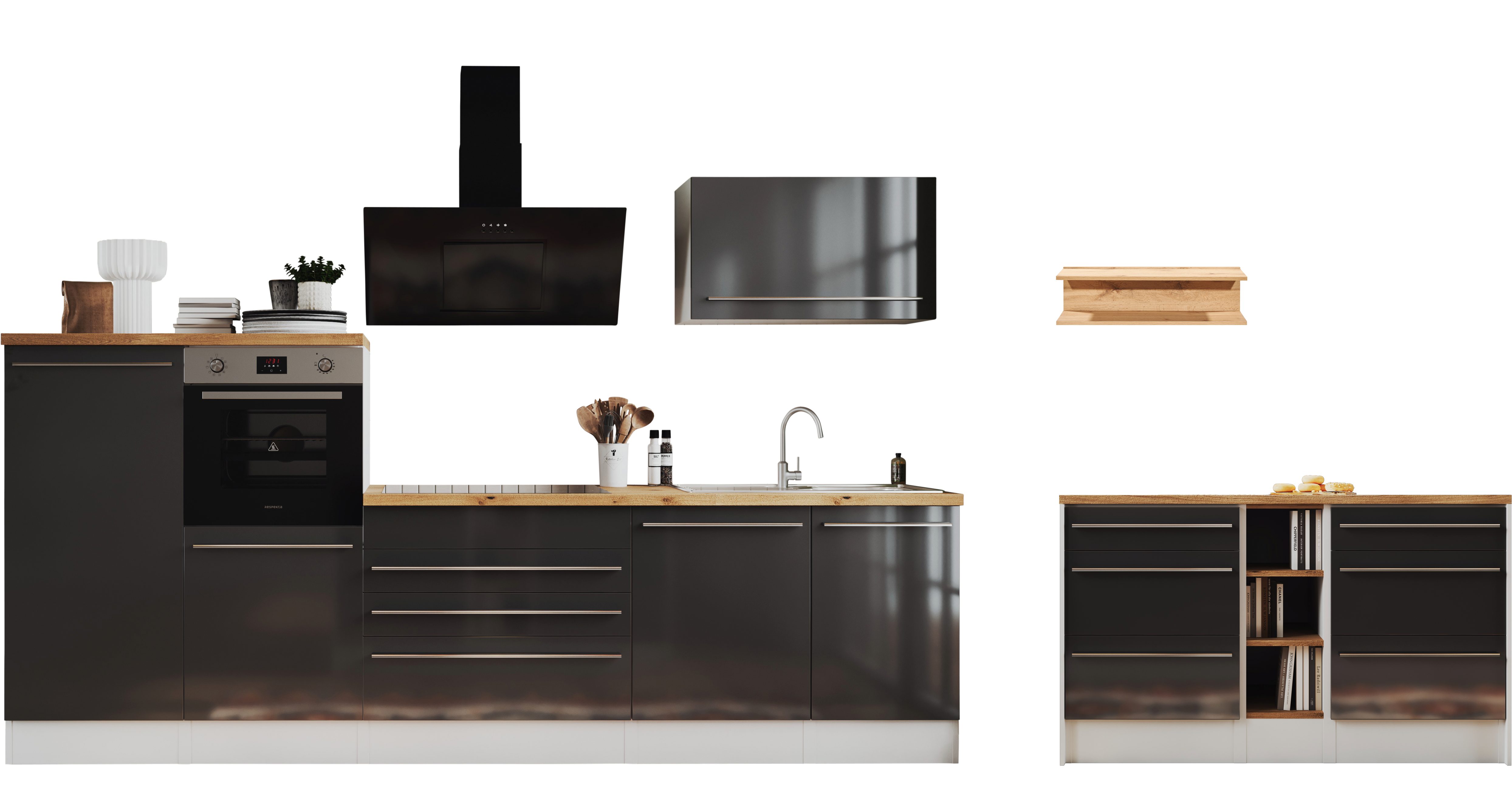 RESPEKTA Küchenzeile Gabriel, Breite 320/150 cm mit Soft-Close in exklusiver Konfiguration für OTTO