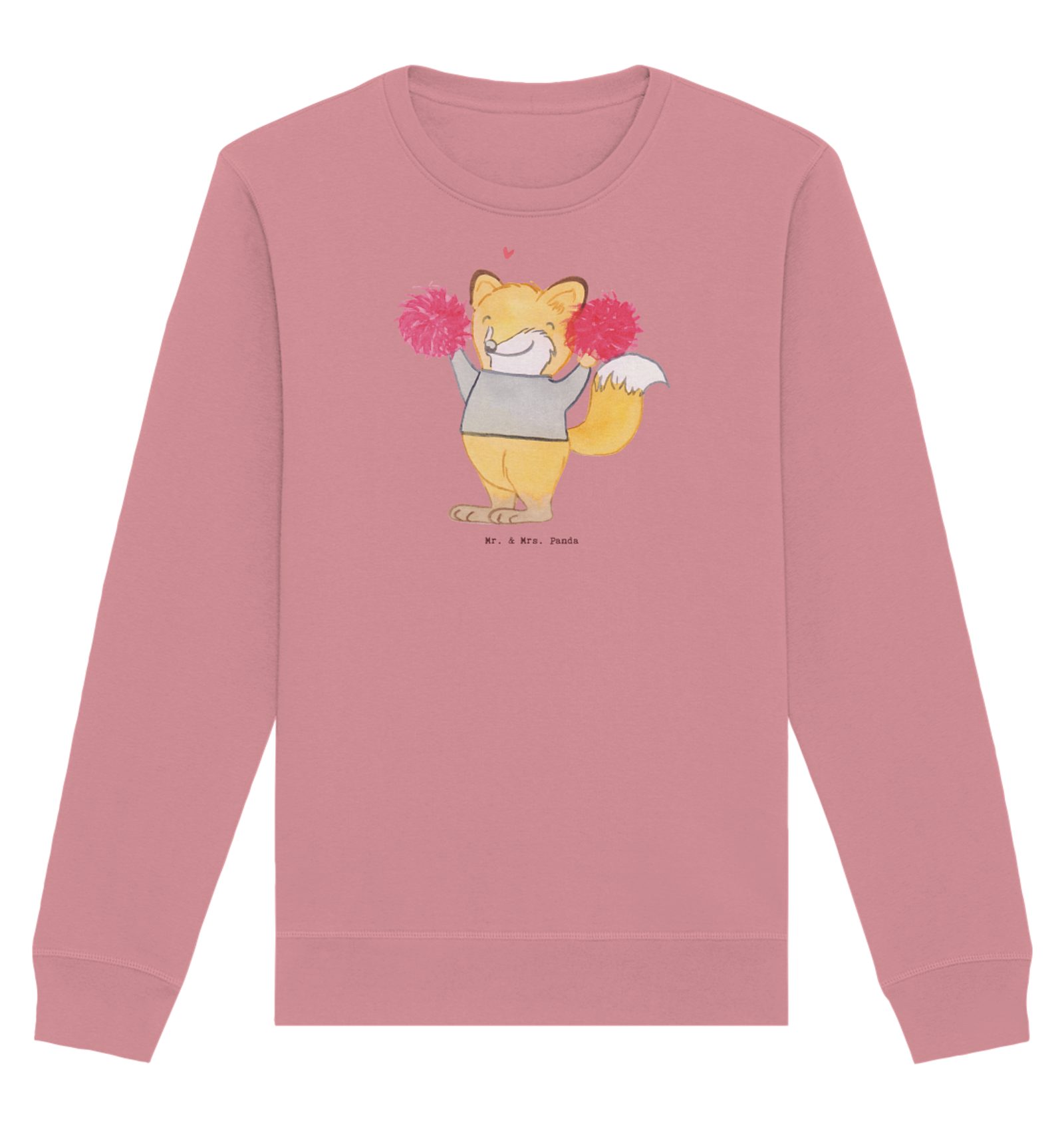 Longpullover Fuchs Cheerleader Größe XXL - Canyon Pink - Geschenk, Pullover Männer