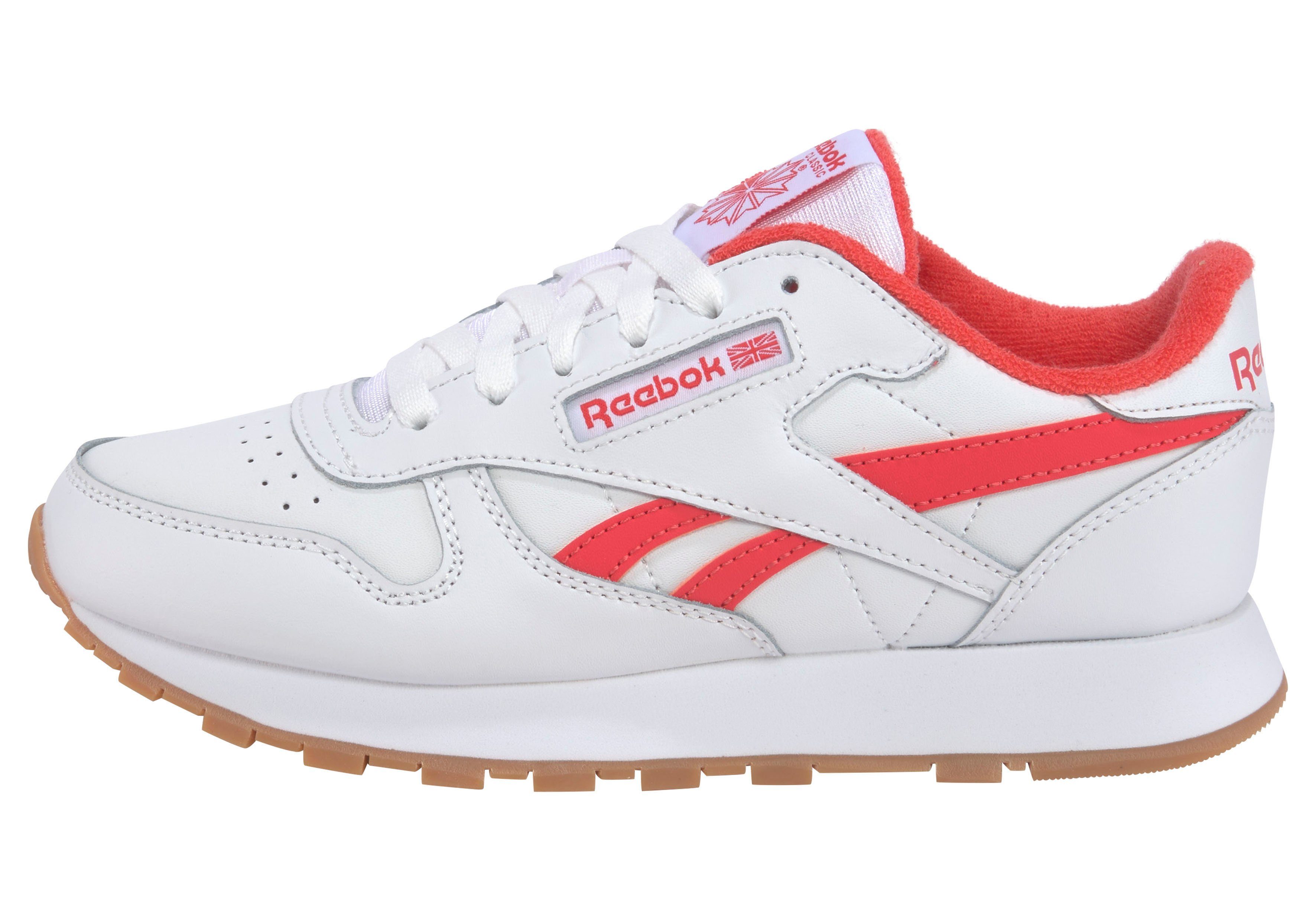 weiß-rot LEATHER Sneaker CLASSIC Classic Reebok