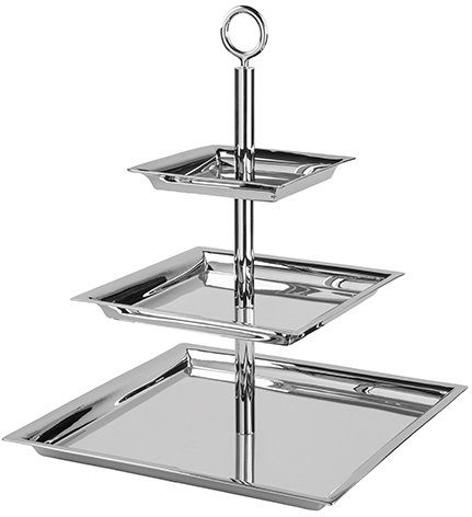 Fink Etagere Nagano, Edelstahl, quadratisch