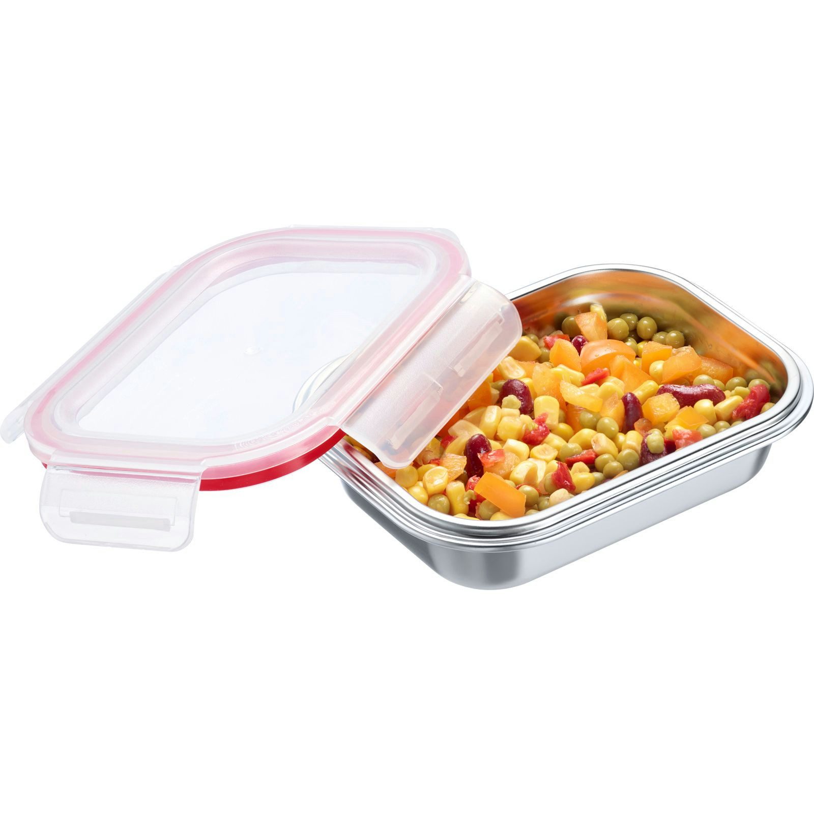 WESTMARK Lunchbox Edelstahl Lunch Box/ Frischhaltedose, 400 ml, Edelstahl 18/8, Polyprophylen (PP), Silikon, (1-tlg), Made in Germany, 5 Jahre Garantie – Bild 2 von 4
