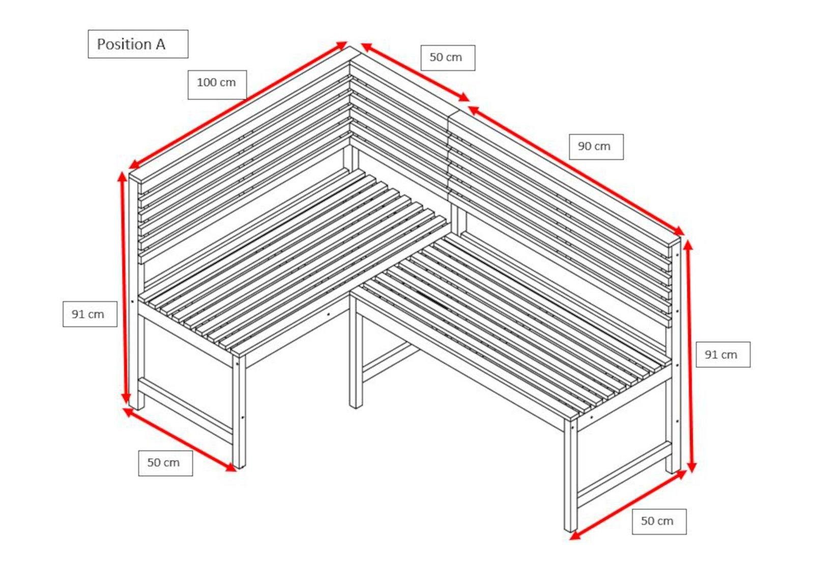bellavista - Home&Garden® Balkonset platzsparend aus zusammenklappbar Akazienholz, Balkonmöbel Tisch 3-tlg), Alta (Set, Set