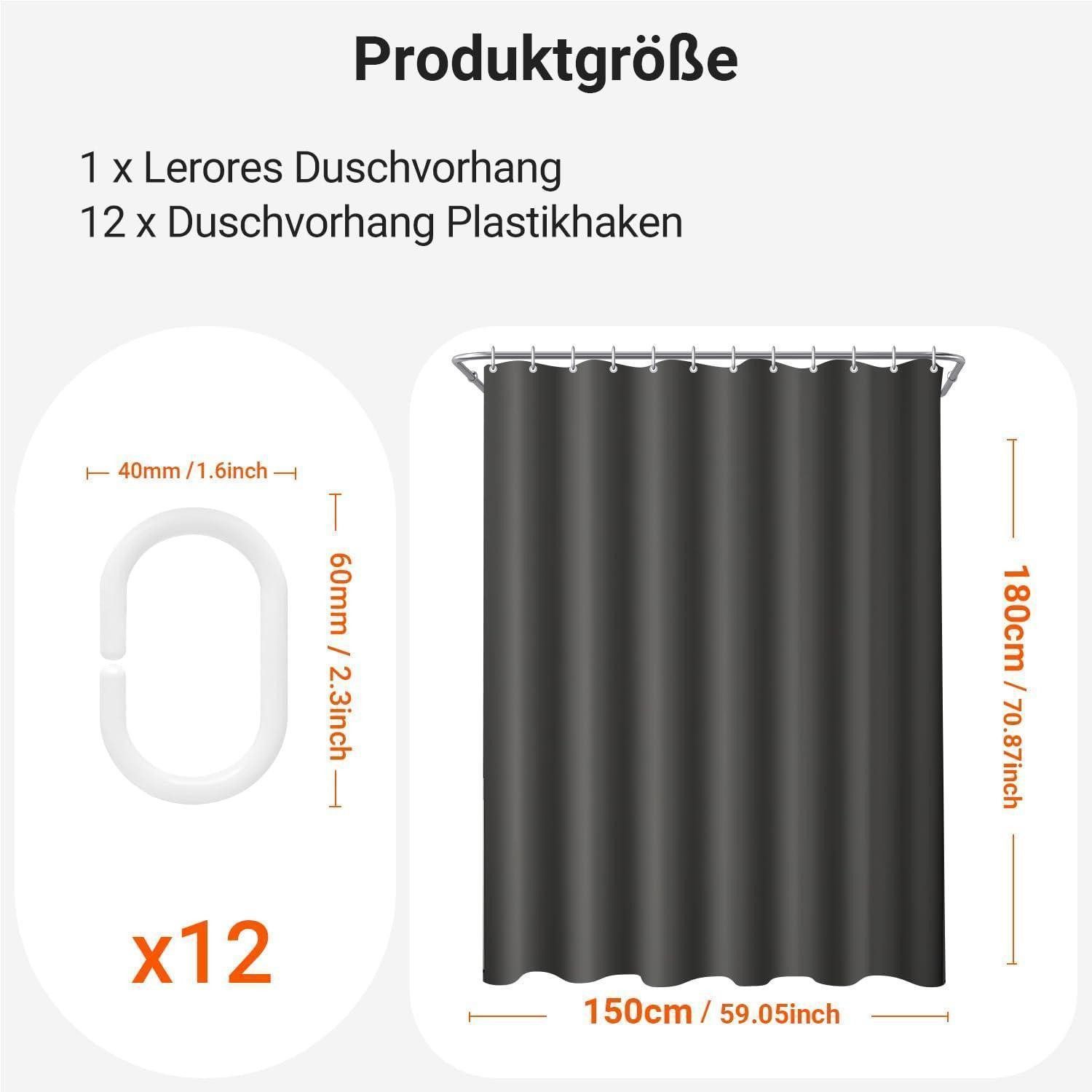 LuxusKollektion Duschvorhang Duschvorhang Antischimmel Wasserabweisend Dunk günstig online kaufen