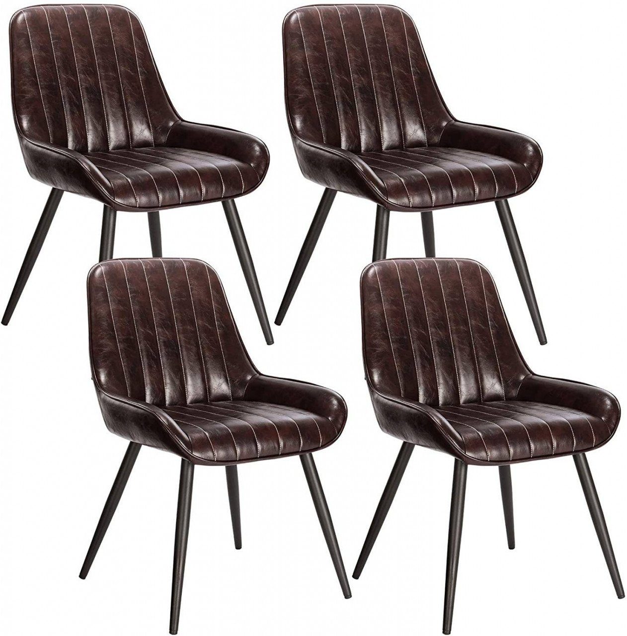 EUGAD Esszimmerstuhl (4 St), Retro, Sitzfläche günstig online kaufen