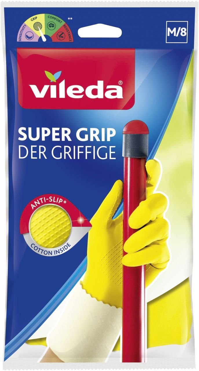 Latexhandschuhe M Vileda Vileda Haushaltshandschuhe Größe Der Griffige