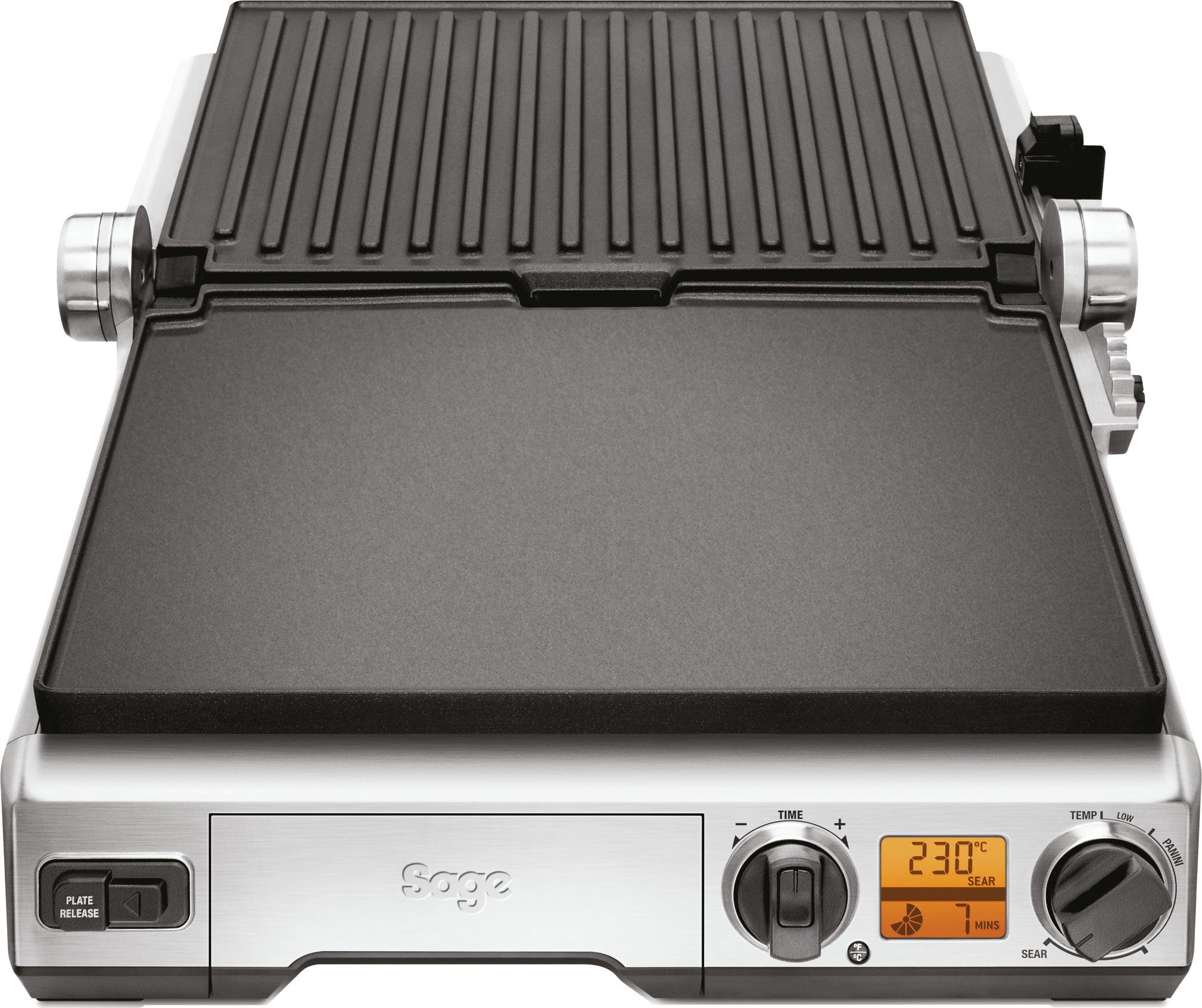 Sage Kontaktgrill the Smart Grill Pro, BGR840BSS, 2400 W, antihaftbeschichtete und geneigte Grillfläche – Bild 4 von 5