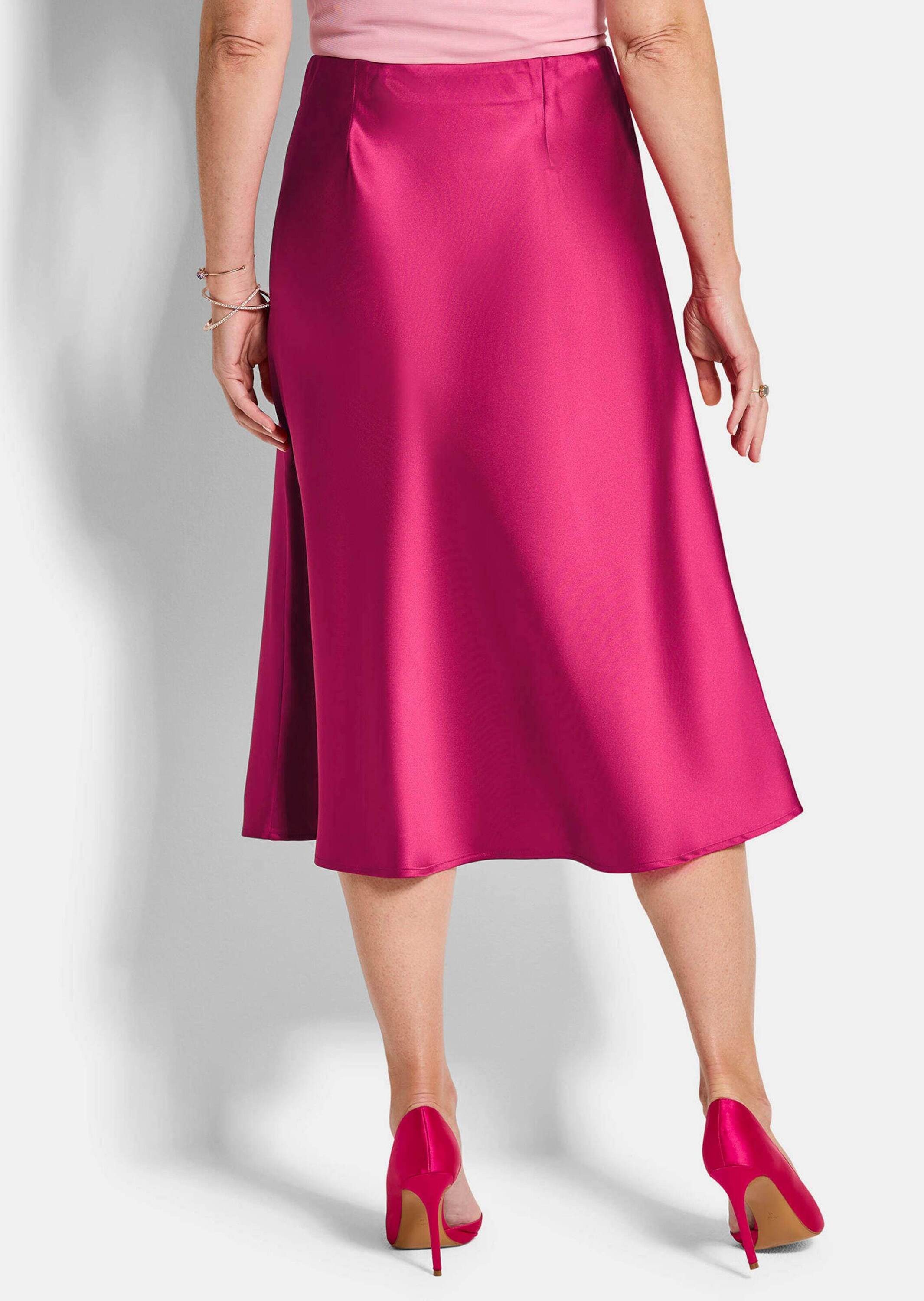 GOLDNER Schlupfrock Eleganter Midirock mit Schlupfbund Schlupfrock mit elastischem Bund und Knielänge